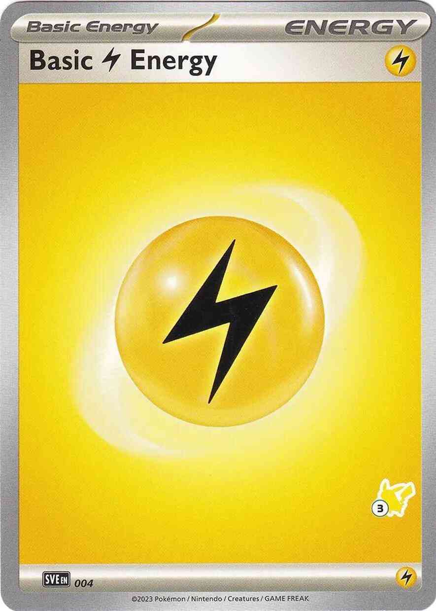 Pokémon Basic Lightning Energy - 004 - Common - Pikachu Stamp [ba03-PIK3] [Non-Holo]
