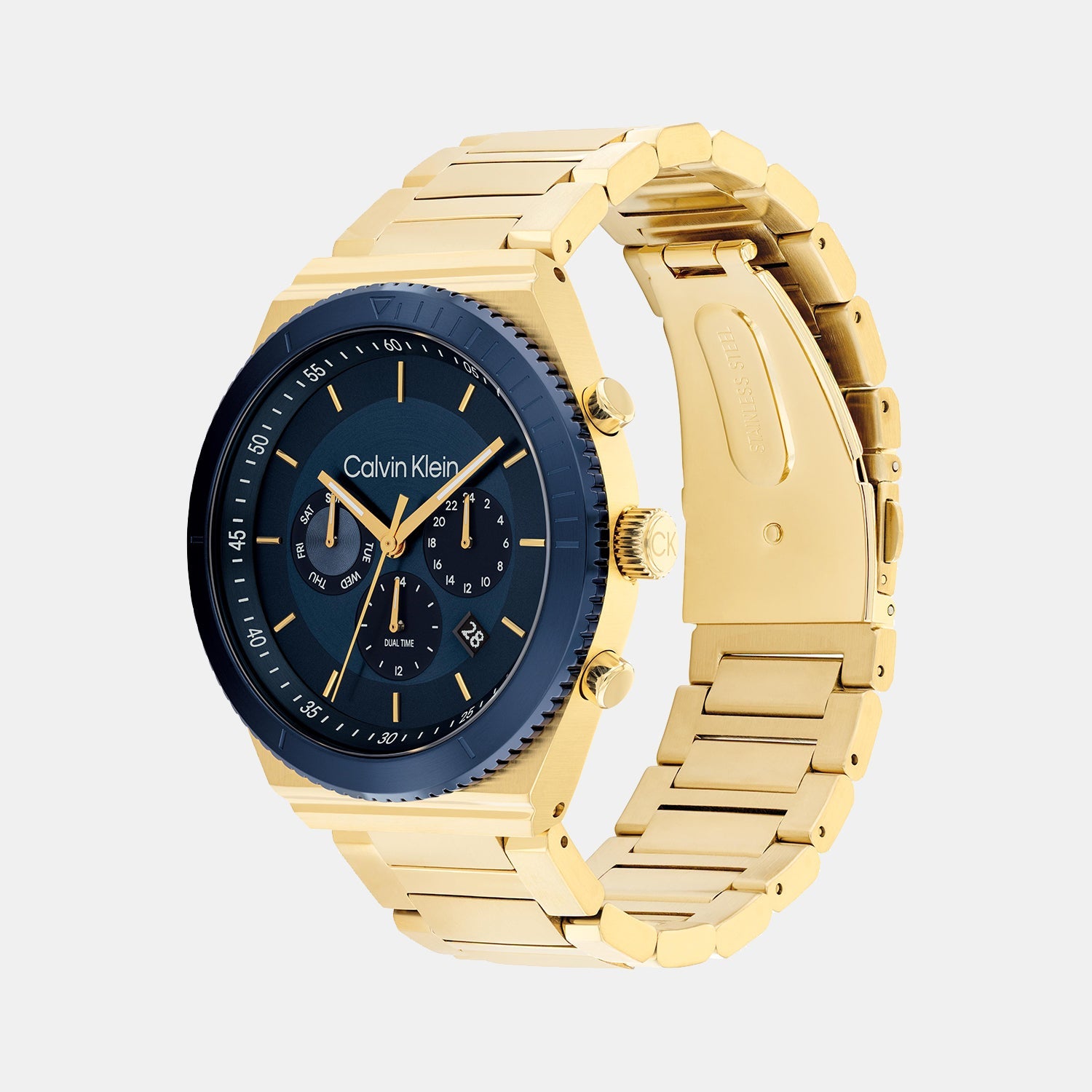 Calvin Klein Ck Fearless Men Quartz Blue Dial Chronograph Stainless Steel Watch 25200302 - view 2