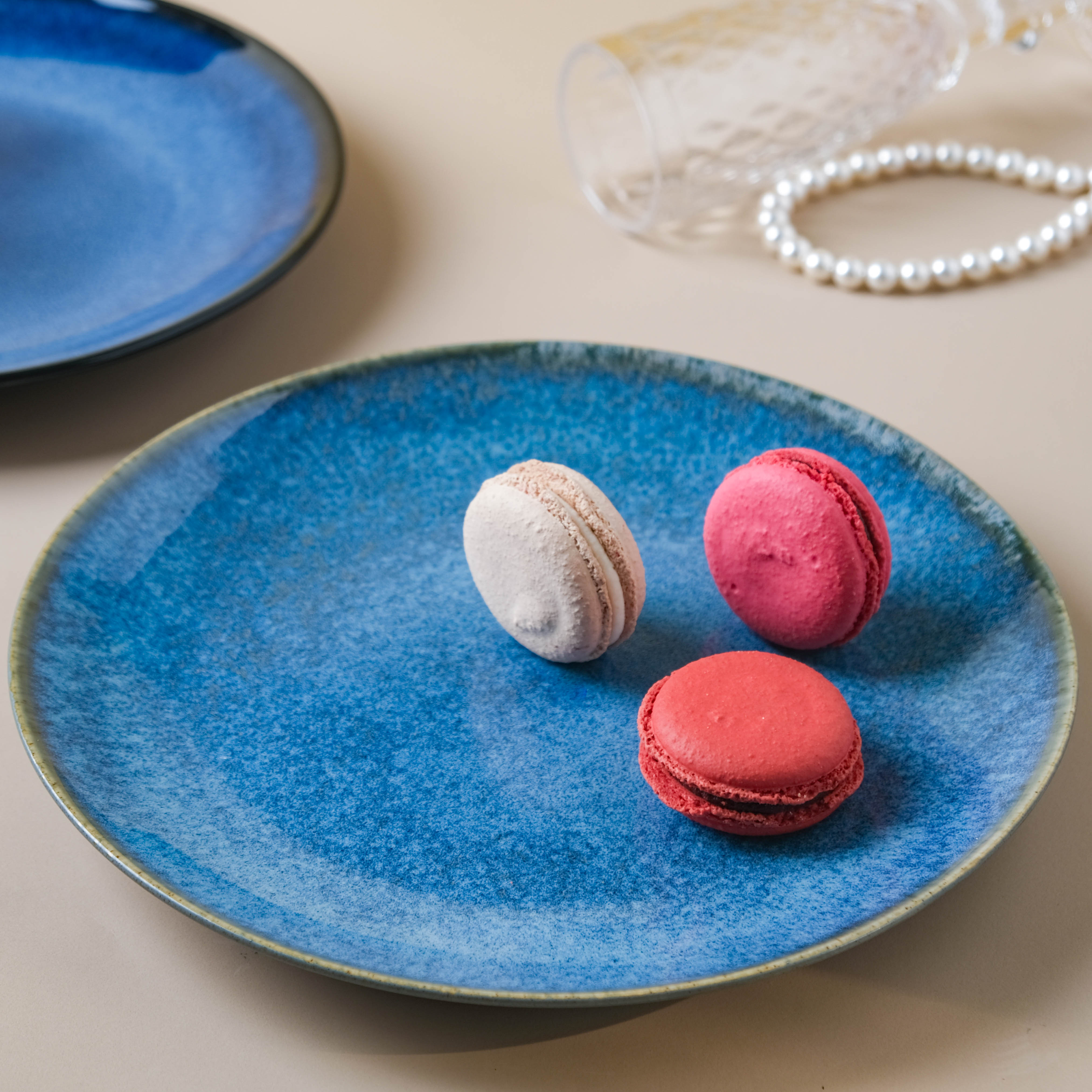 Nestasia Glossy Blue Dinner Plate - view 7