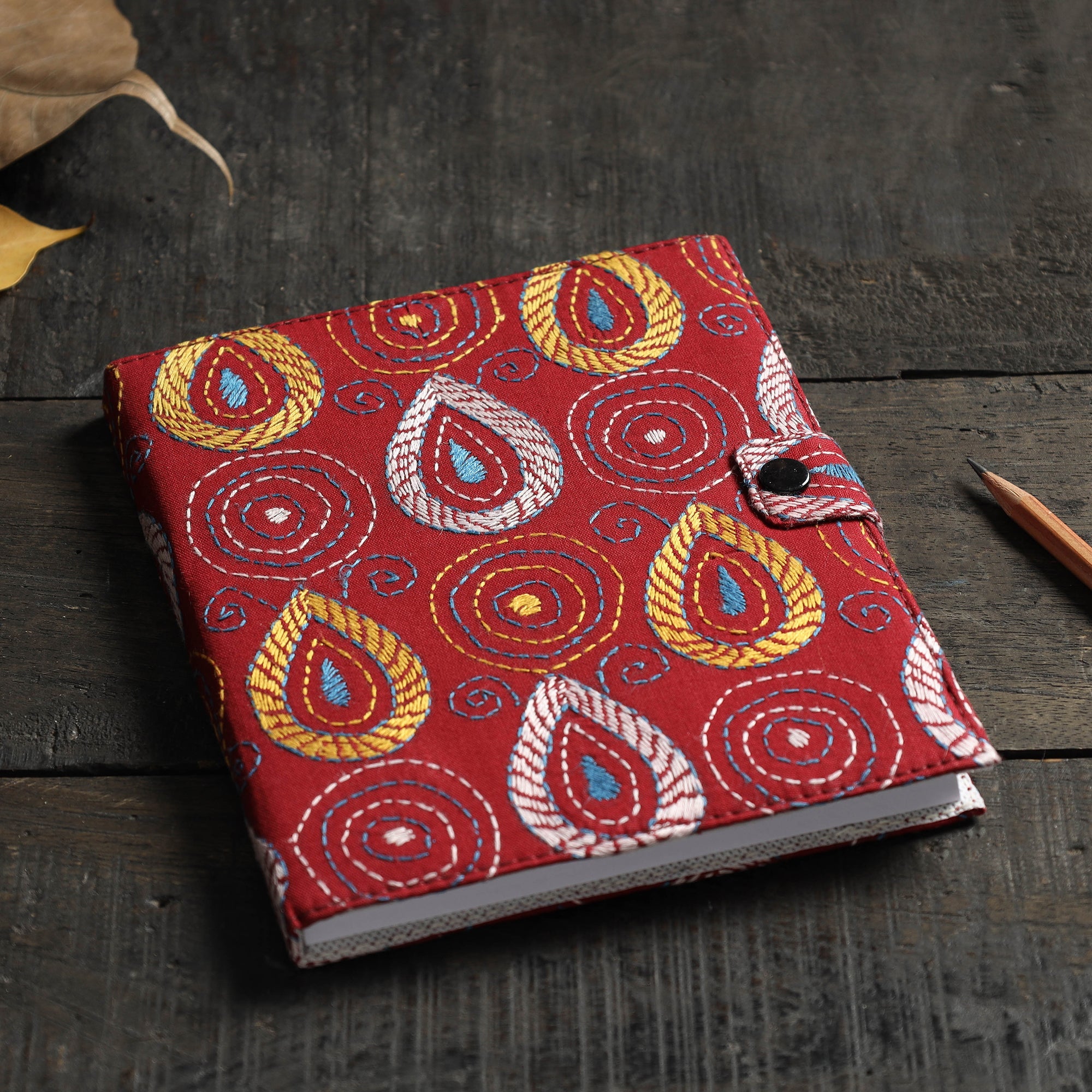 ASALKAAR Bengal Kantha Work Handcrafted Notepad (7 x 6 in)