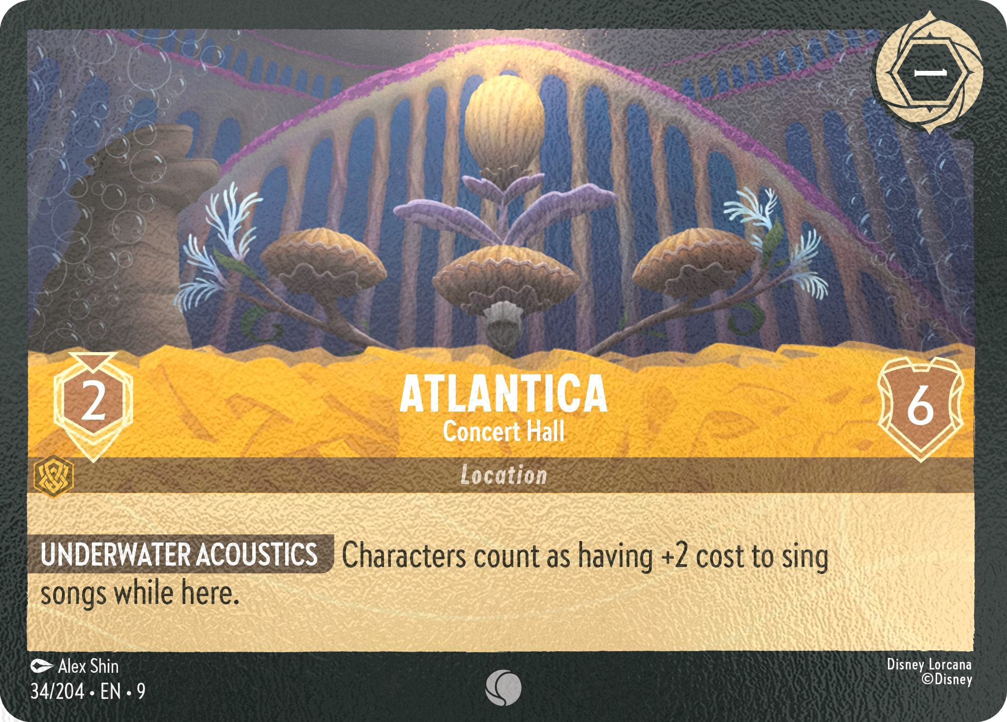 204 fabled cold – Lorcana Atlantica - Concert Hall - 34/204 [Fabled] [Cold Foil]