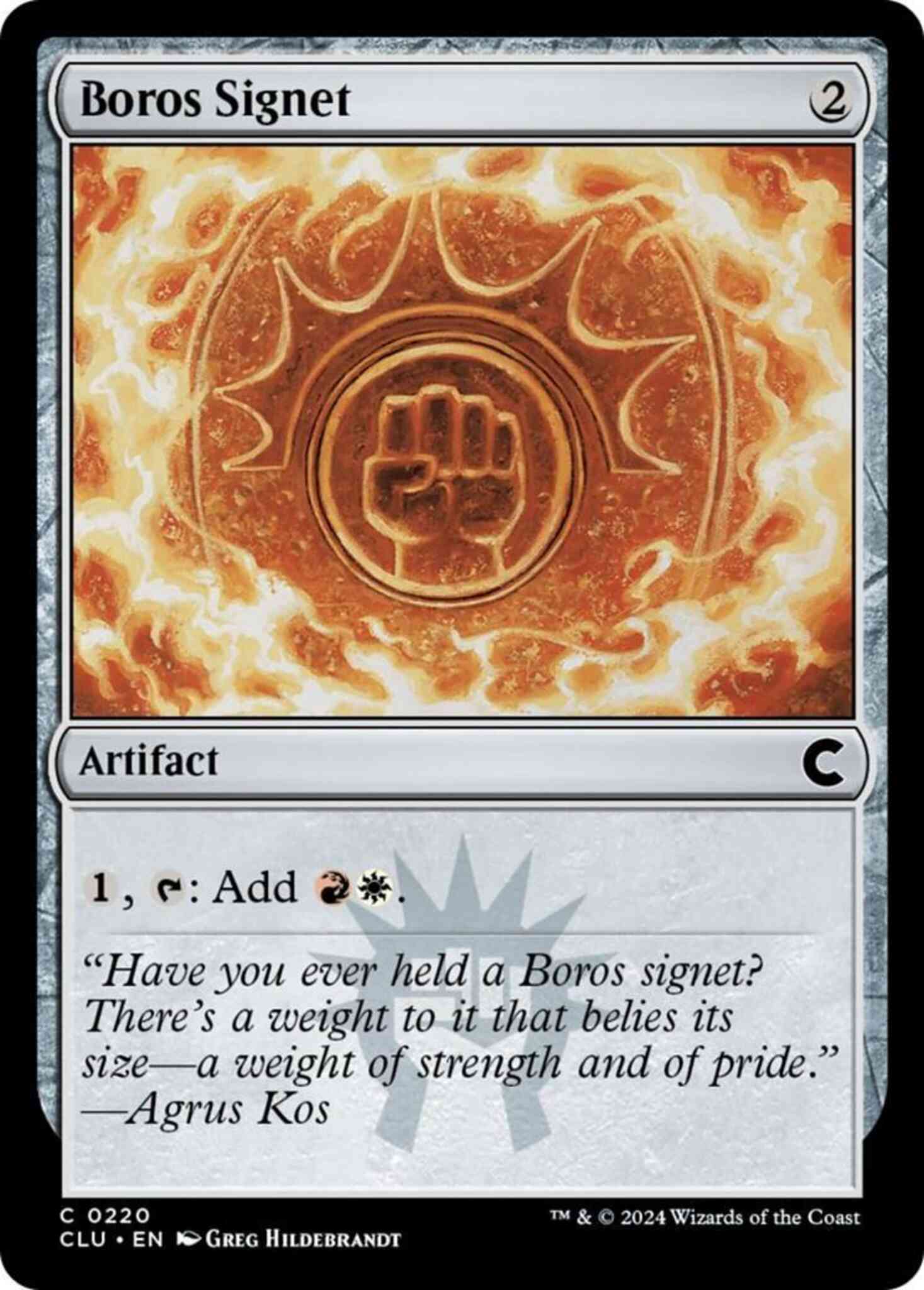 Boros signet 220 – Magic Boros Signet [220] [Ravnica: Clue Edition] [Non-Foil]