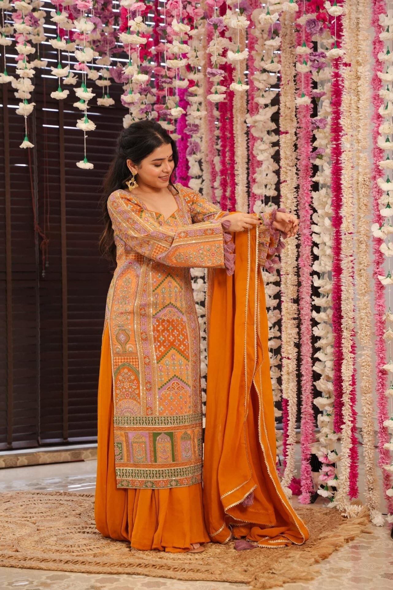 Idaho-o Sunset aura heavy embroidered suit set