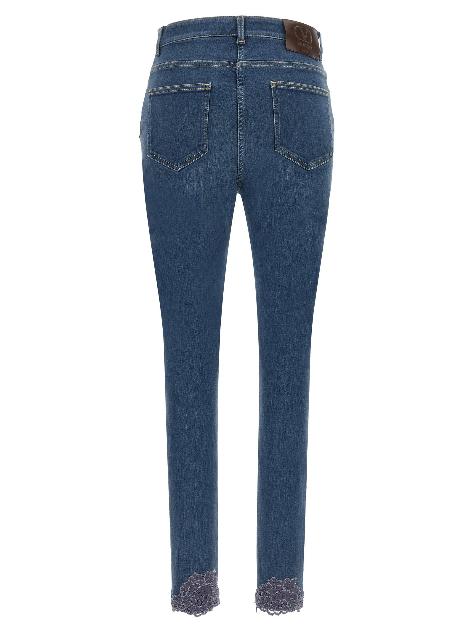 Valentino Garavani Lace Insert Jeans – 100% lamb fur - view 2