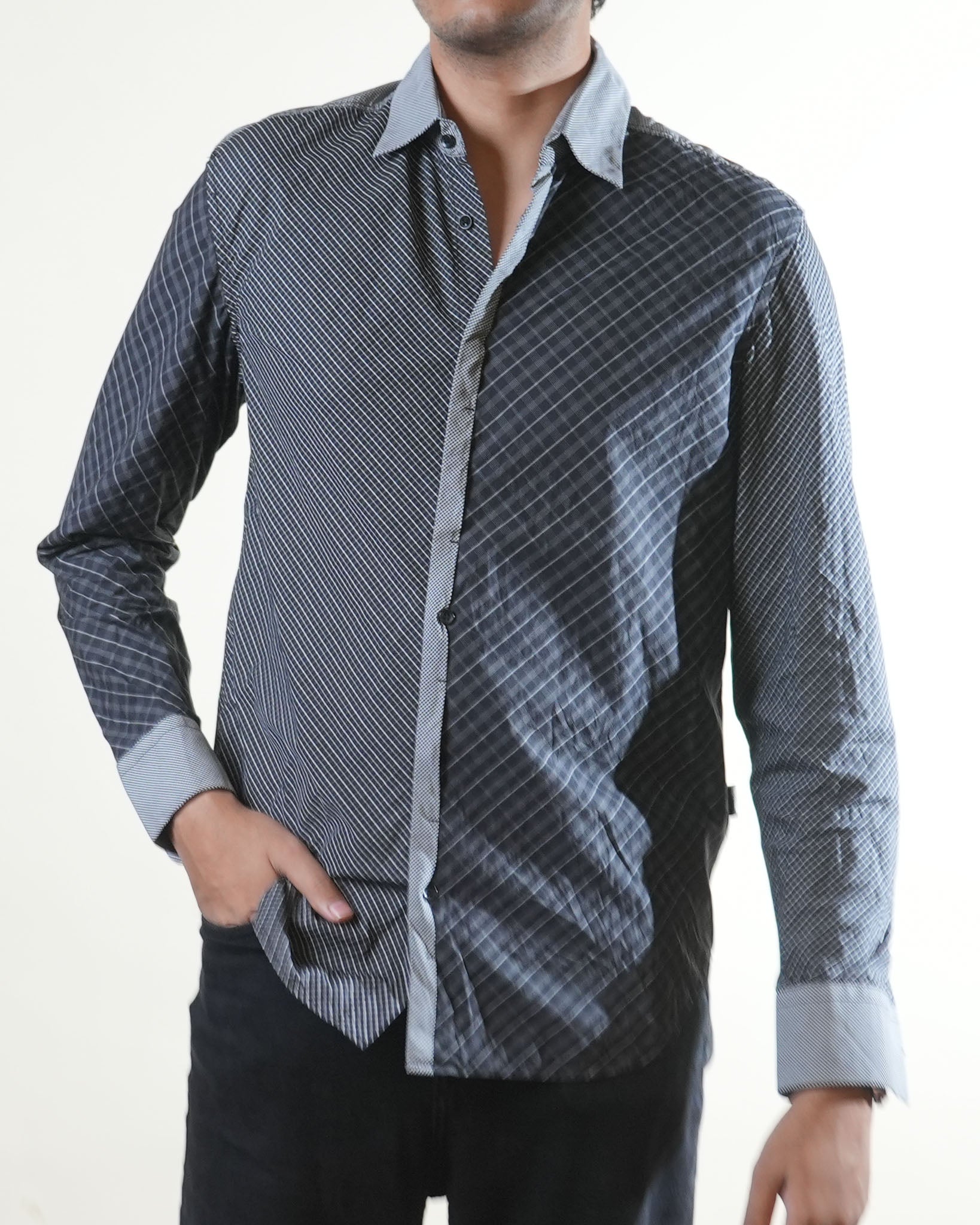 Black grey shirt – Love Moschino Black & Grey Shirt
