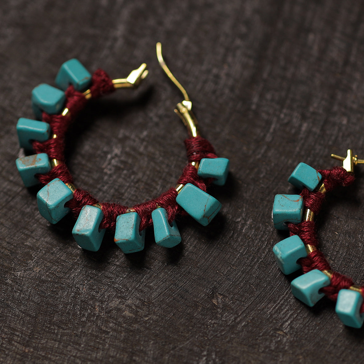JALPARI Ayeza Handmade Thread & Stone Work Earrings 20 - view 2