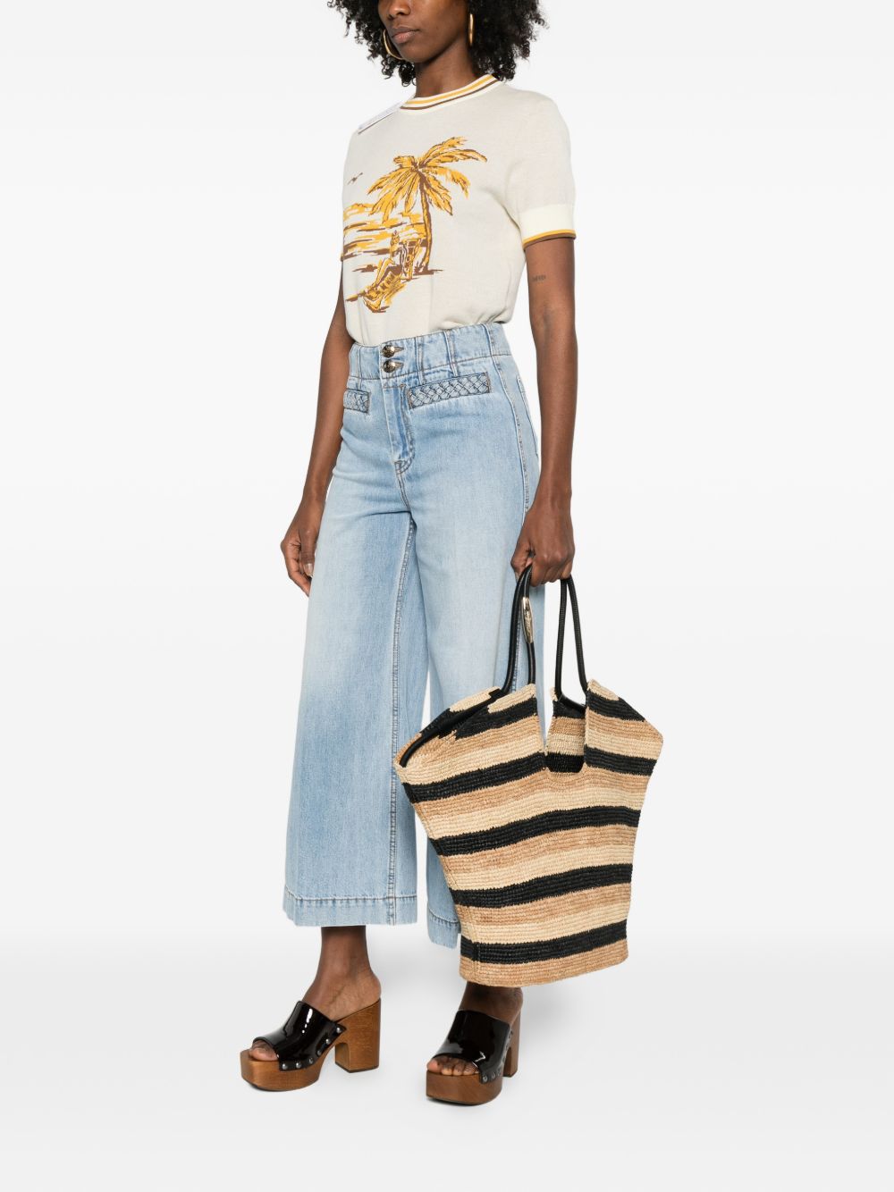 Zimmermann Striped Shoulder Bag – 100% Raffia - view 2