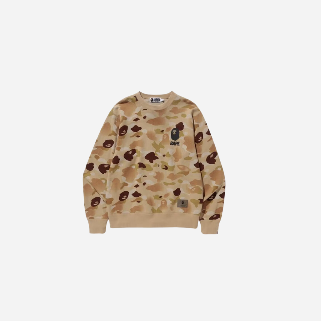 AAPE BY BATHING APE Bape Gradation Camo Crewneck Crewneck Beige