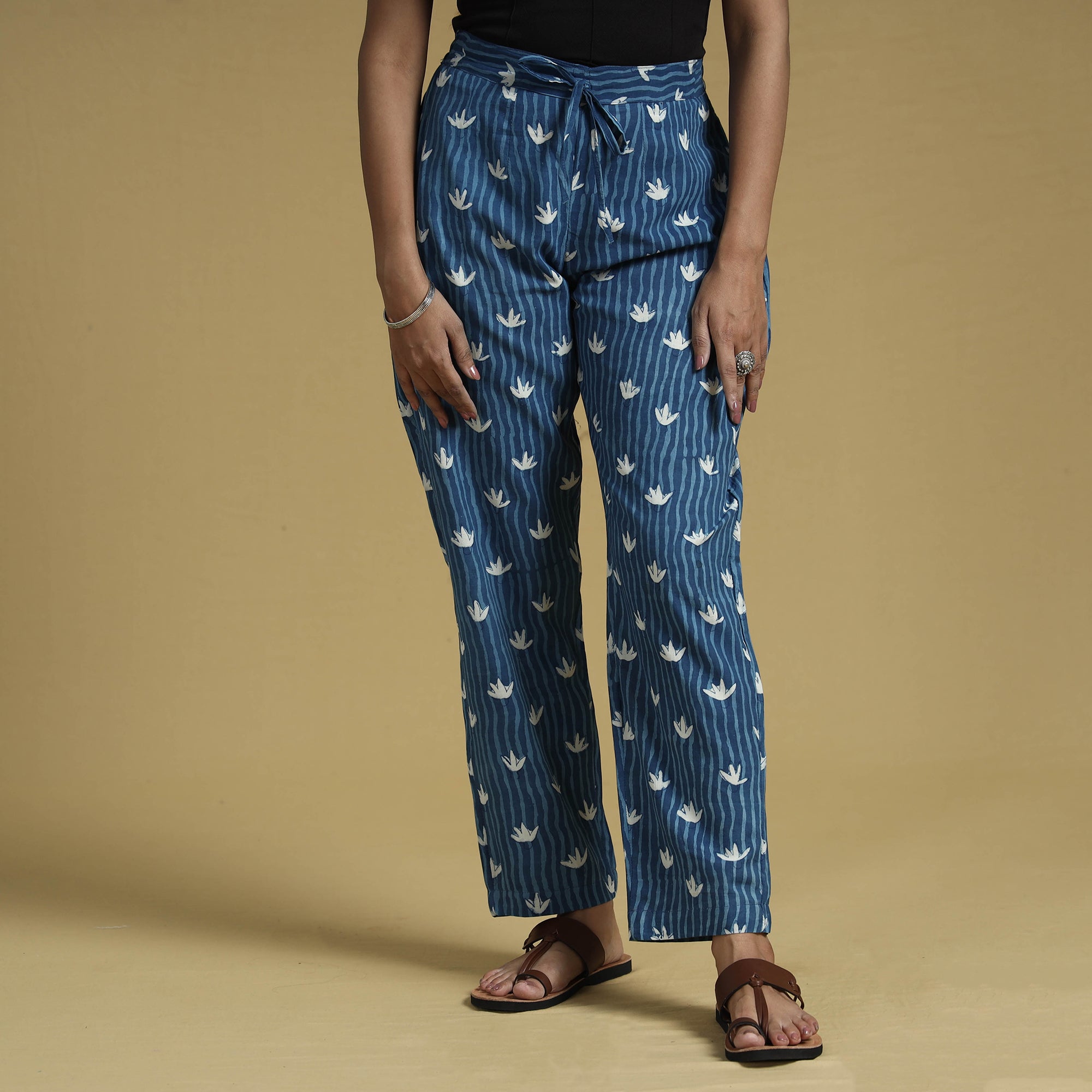 ITOKRI CASUALS Blue - Dabu Block Printing Cotton Pant - view 2