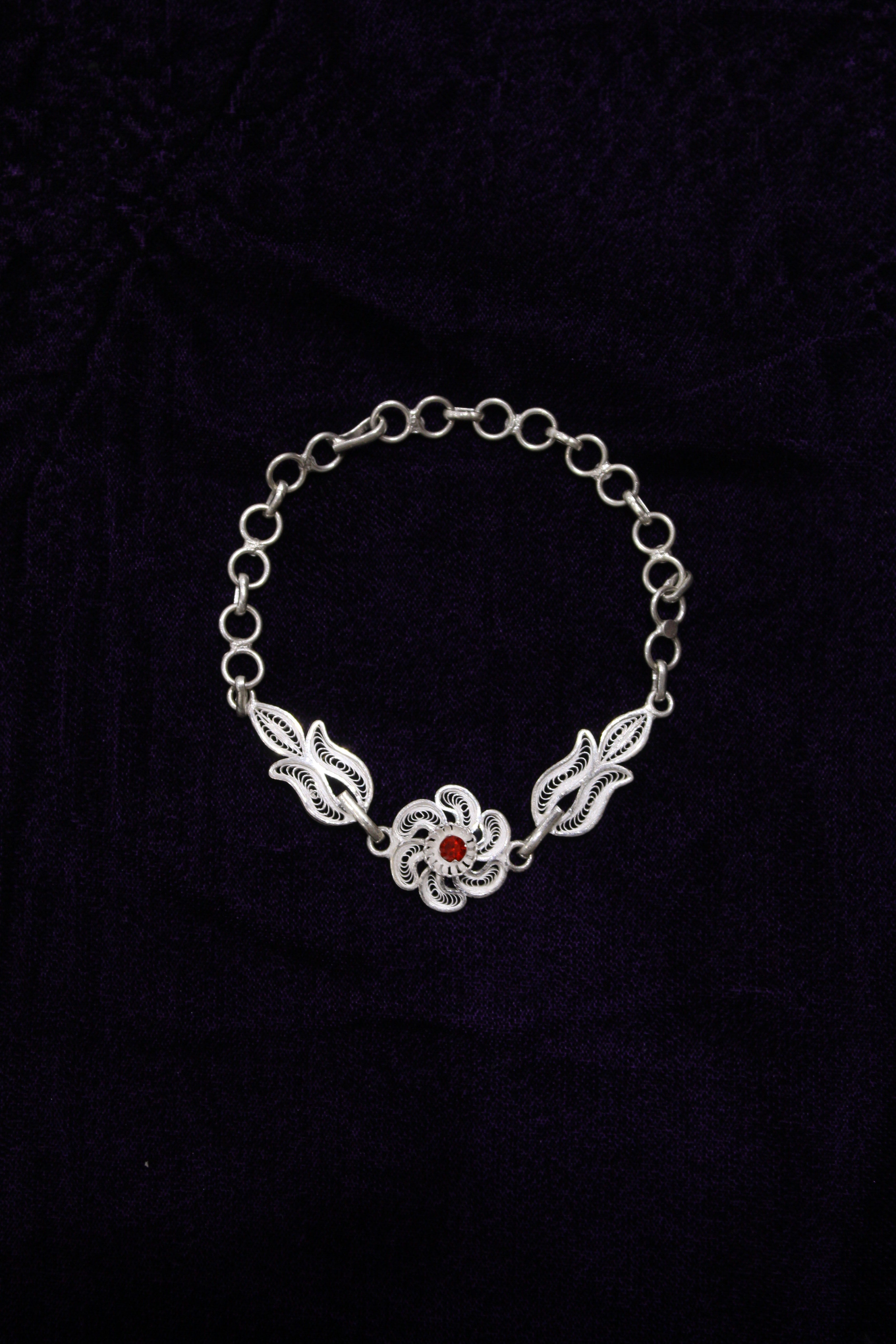 Indianvillez Tarakasi Silver Filigree Bracelet For Women - view 2