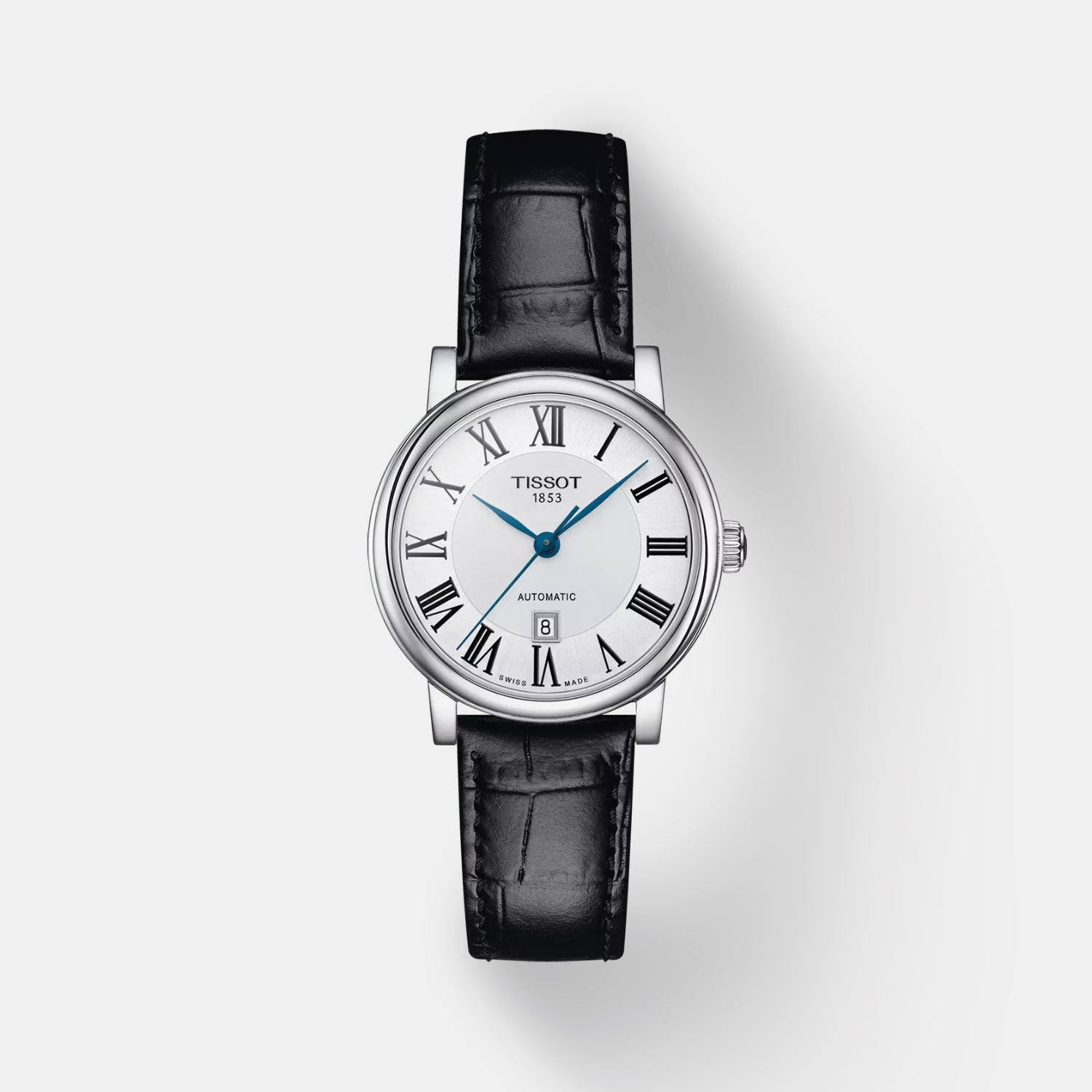 Tissot Carson Premium Women Automatic Silver Dial Analog Leather Watch T1222071603300