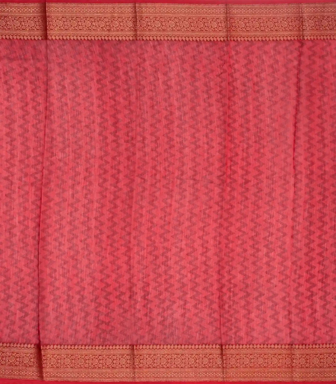 RmKV Maroon Woven Chanderi Cotton Saree With Red Border - view 4