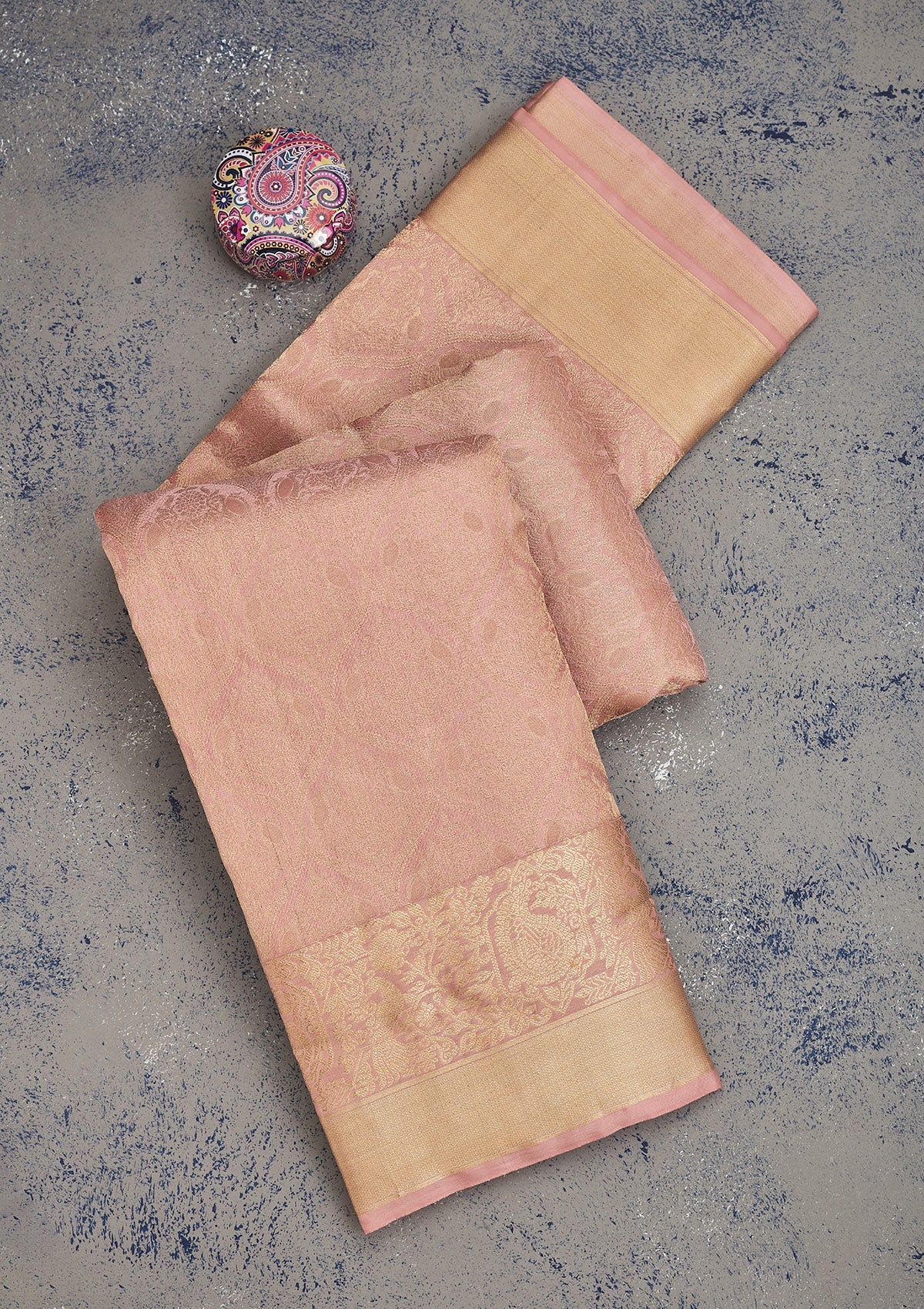 Koskii Lavender Zariwork Pure Silk Saree – Women's