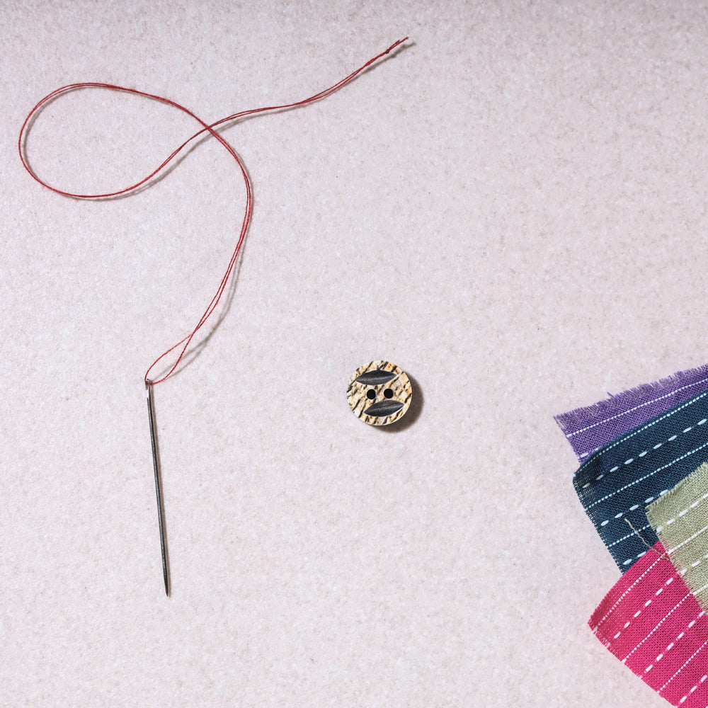 BUTTON BAAZ 1cm Handmade Sambhal Clothing Button (single piece)