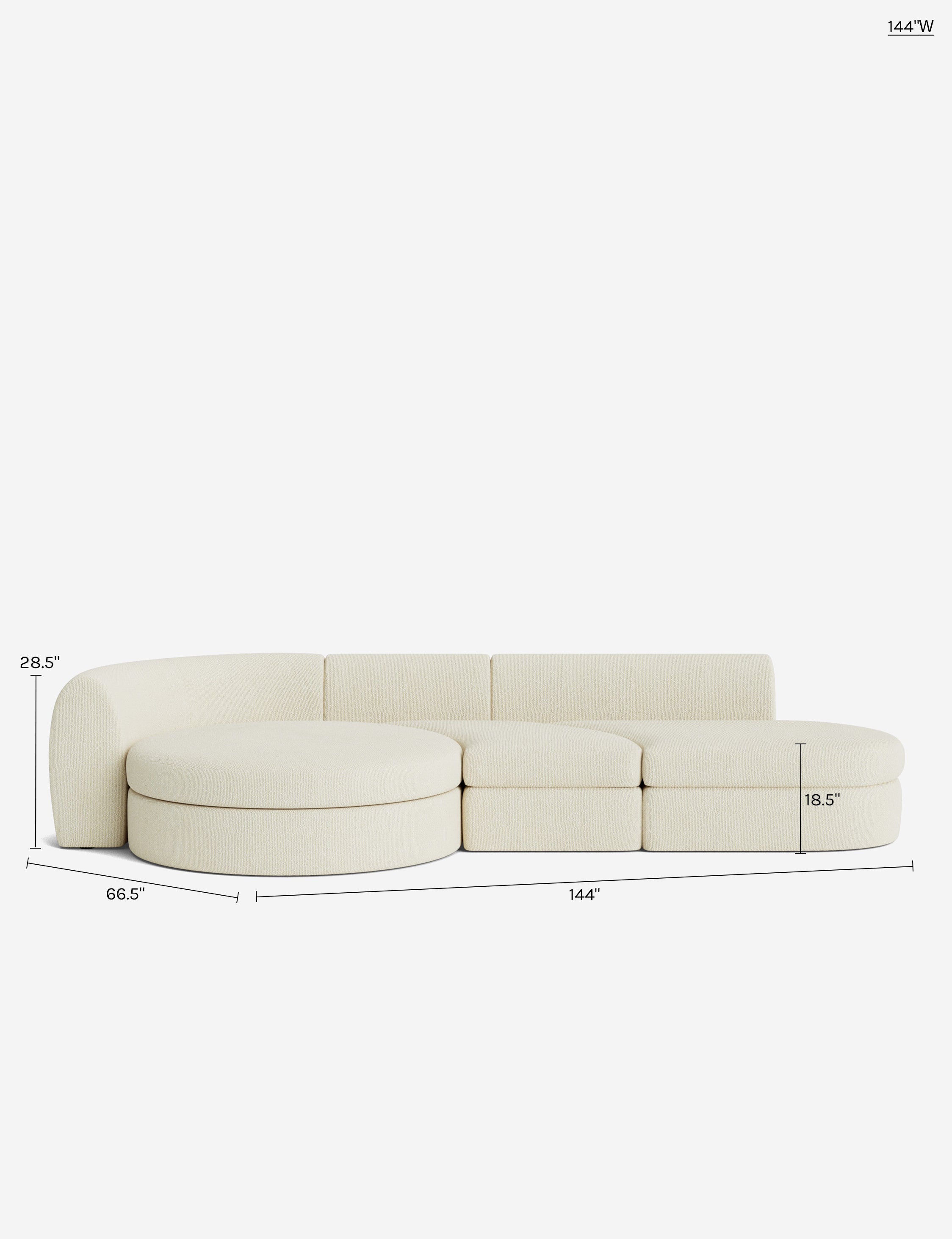 Lulu and Georgia Buckley Modular Chaise Sectional Sofa - view 236