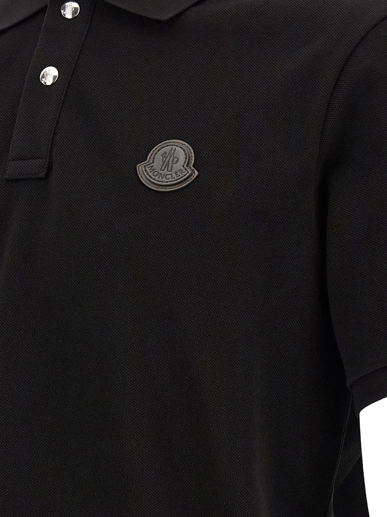 Moncler Leather Logo Patch Polo Shirt – 100% leather - view 4