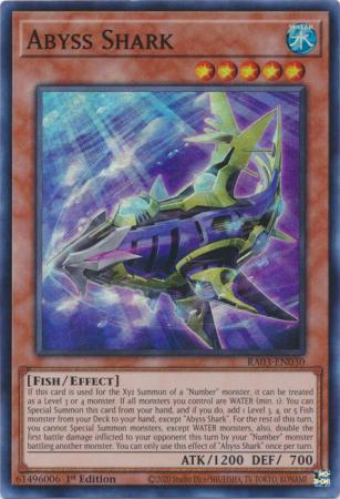 Yu-Gi-Oh! Abyss Shark - RA03-EN030 - Super Rare - 1st Edition