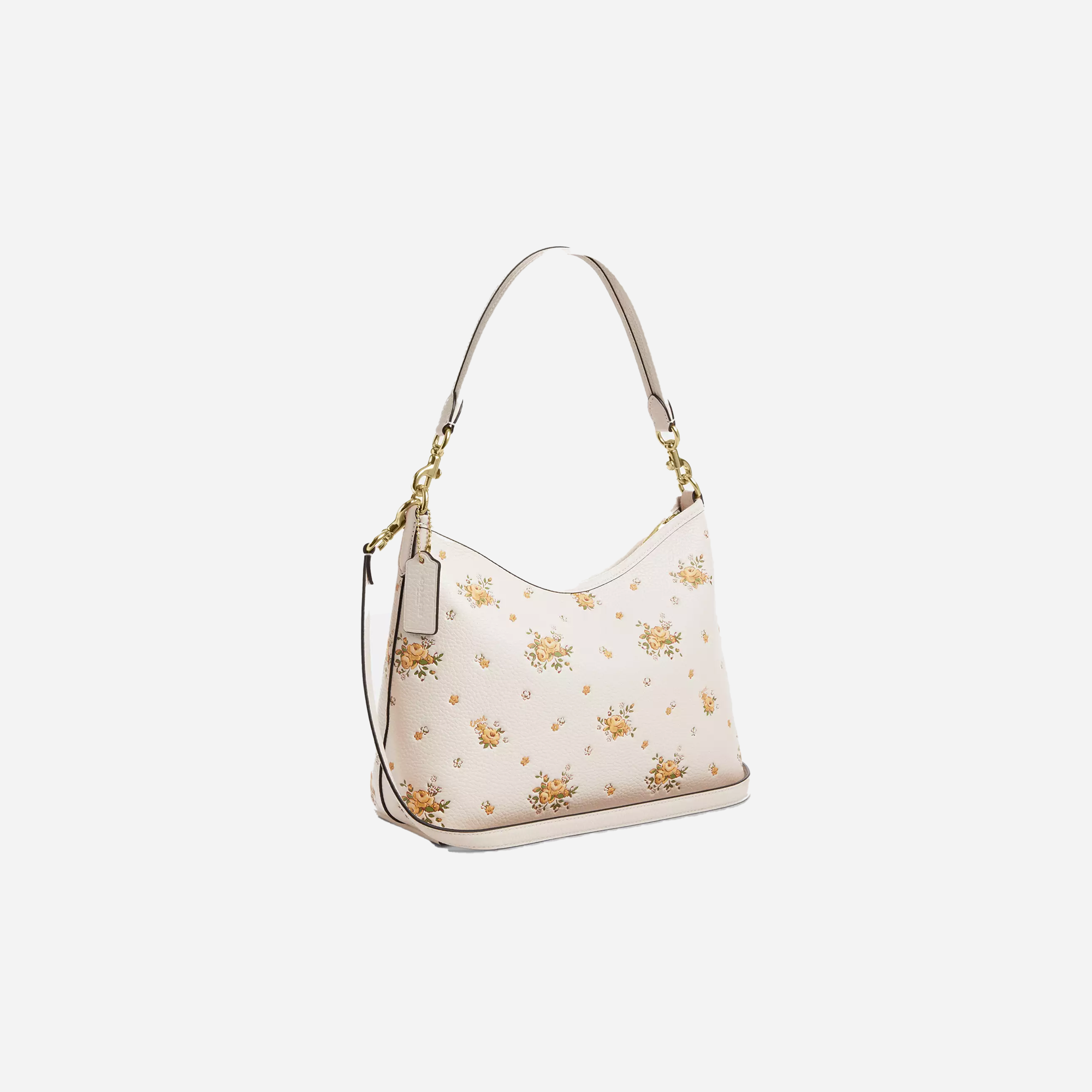 COACH Laurel Shoulder Bag With Floral Print Gold/Chalk Multi - view 2