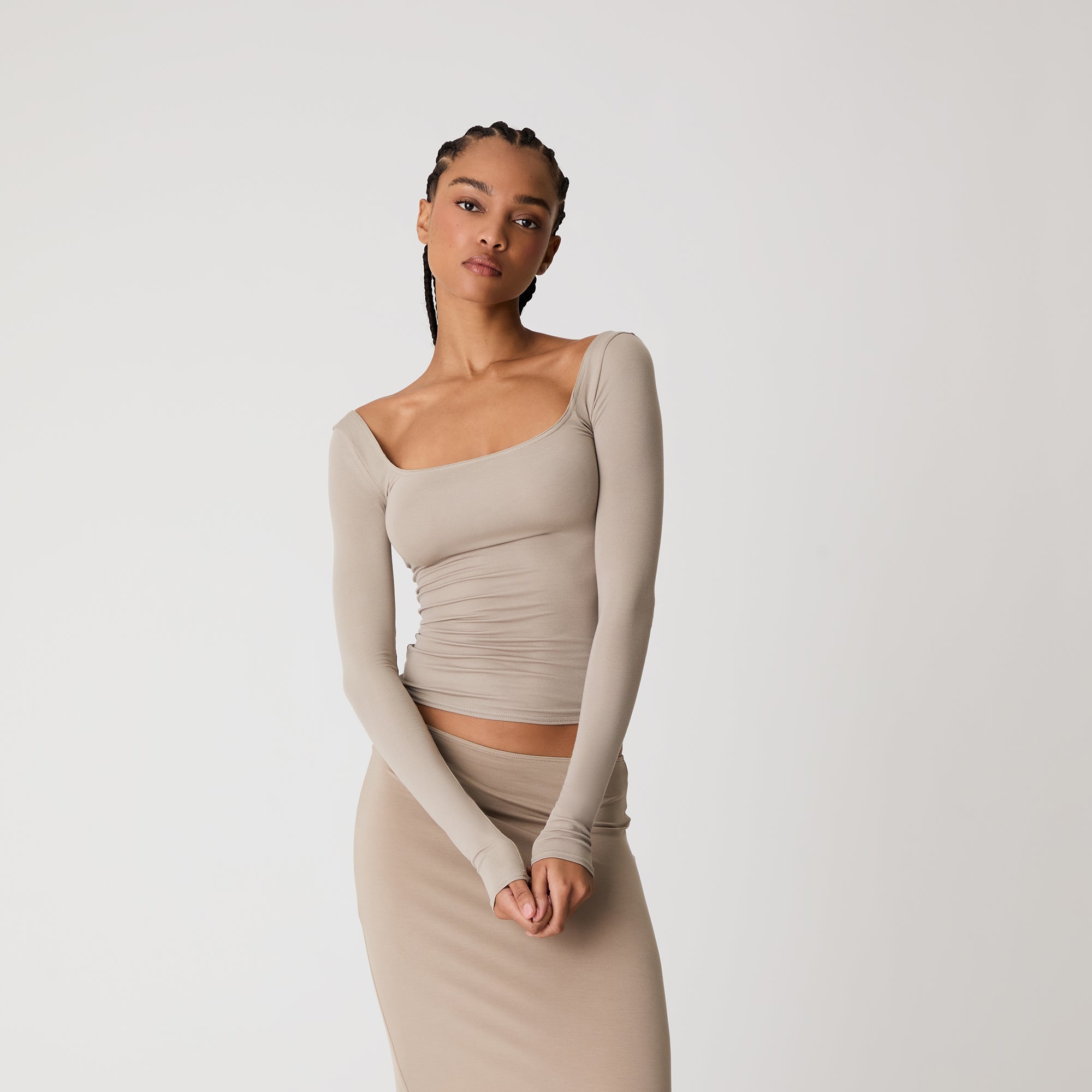 Kith Women Modal Ballet Long Sleeve - Wren - view 2