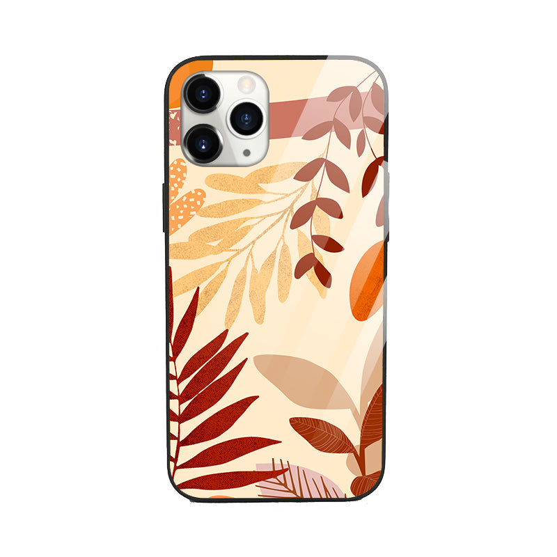 Casebasket Caramel Leaves Aesthetic Glossy Phone Cover