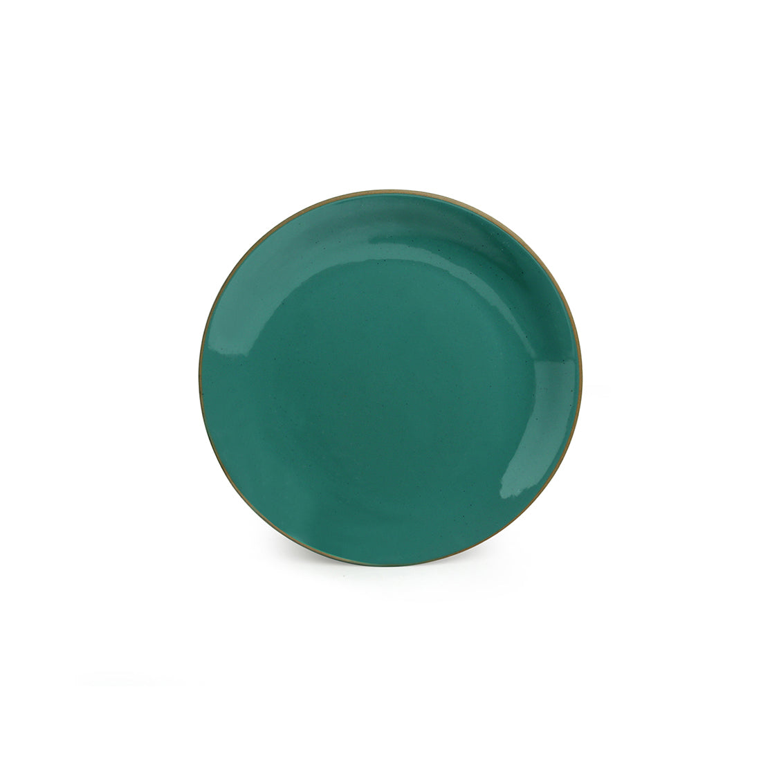 EXCLUSIVELANE 'Earthen Turquoise' Hand Glazed Side/Quarter Plates In Ceramic (Set of 6, Microwave Safe) - view 3