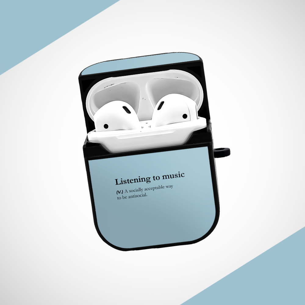 Cover It Up Listening to music Glass Airpods 2nd Gen Case Covers - view 2