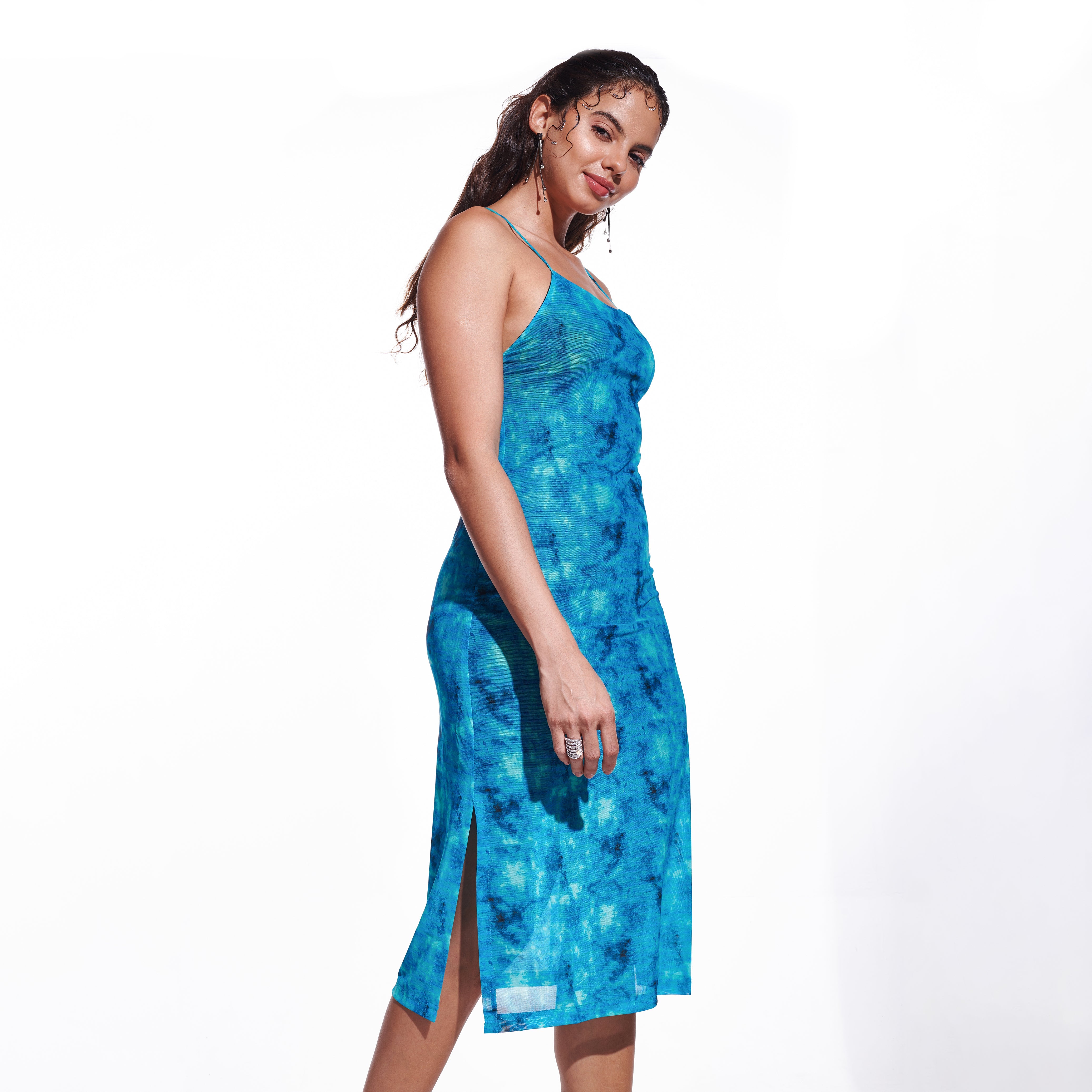 Y2K Printed Mesh Backless Dress - view 2