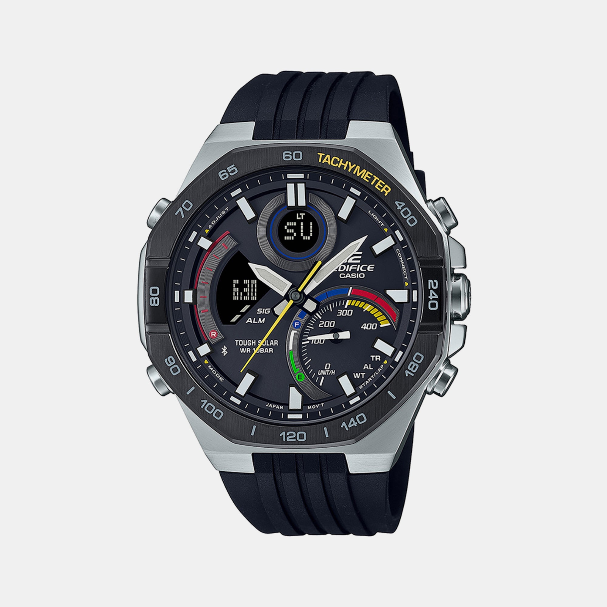 Casio Edifice Men Quartz Black Dial Analog-Digital Resin Watch EX557
