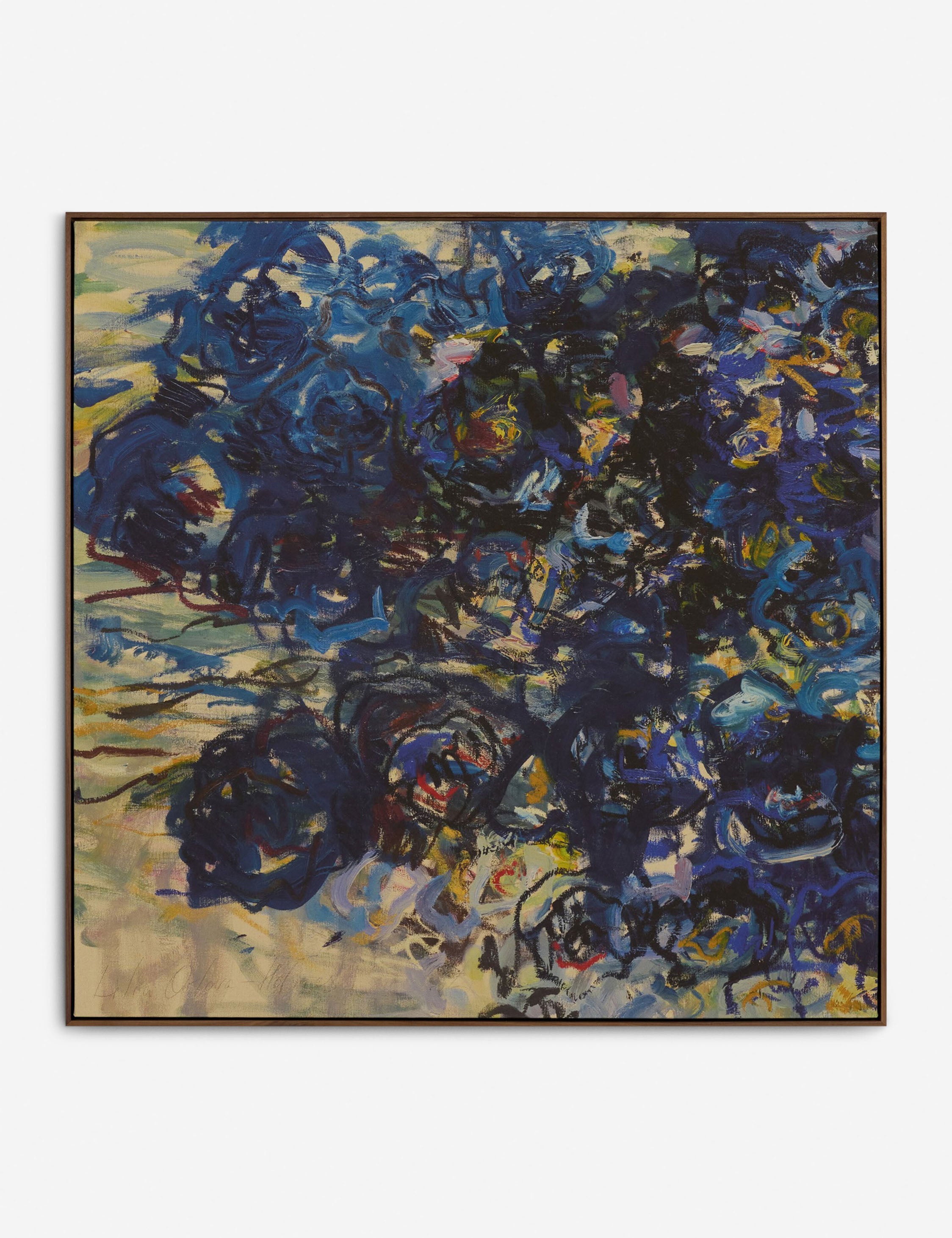 Lulu and Georgia Blue Flowers Wall Art by Lilia Orlova-Holmes