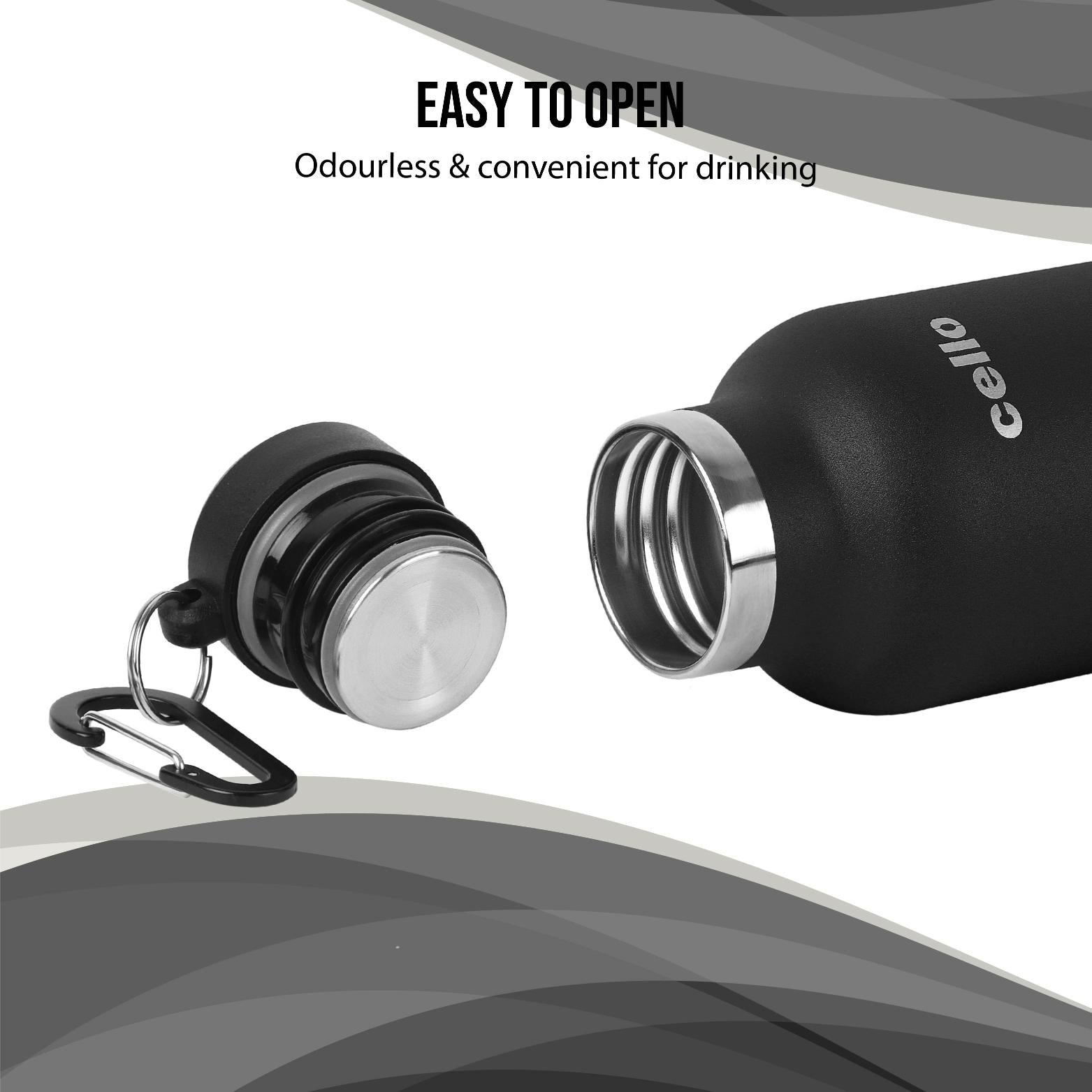 Cello Duro Hector Flask, Vacusteel Water Bottle - view 65