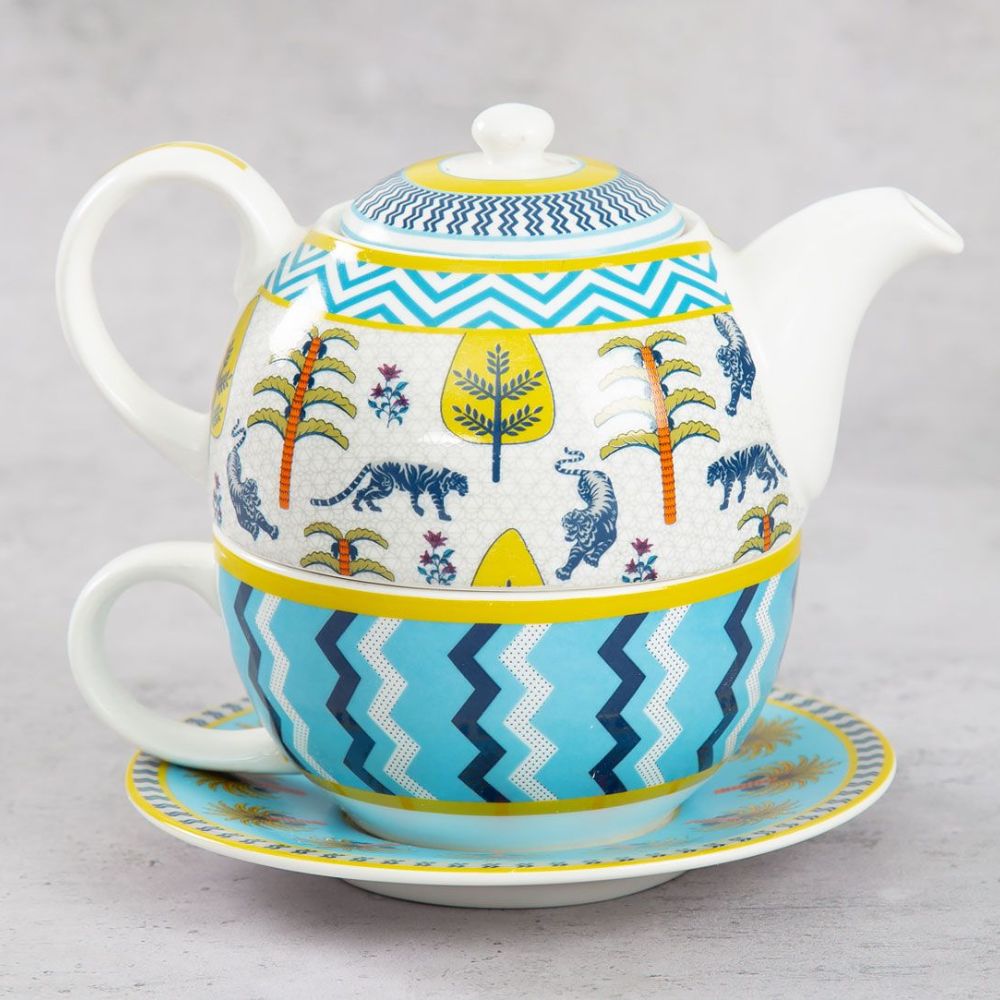 One tea set – India Circus Mystical Gardens Tea for One | Tea Set | Set of 3 Pcs