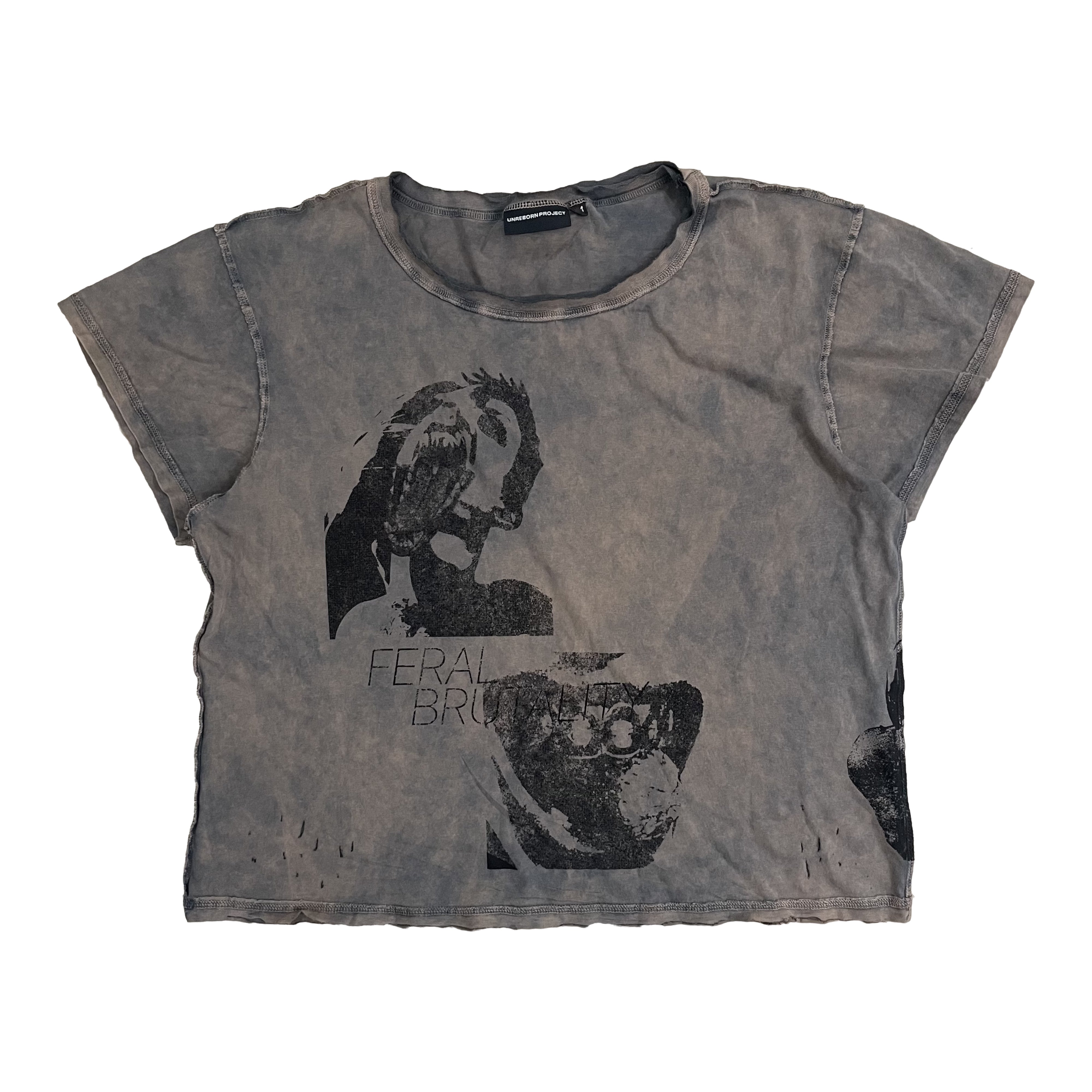 Unreborn Project Feral Brutality T-shirt (faded Grey)