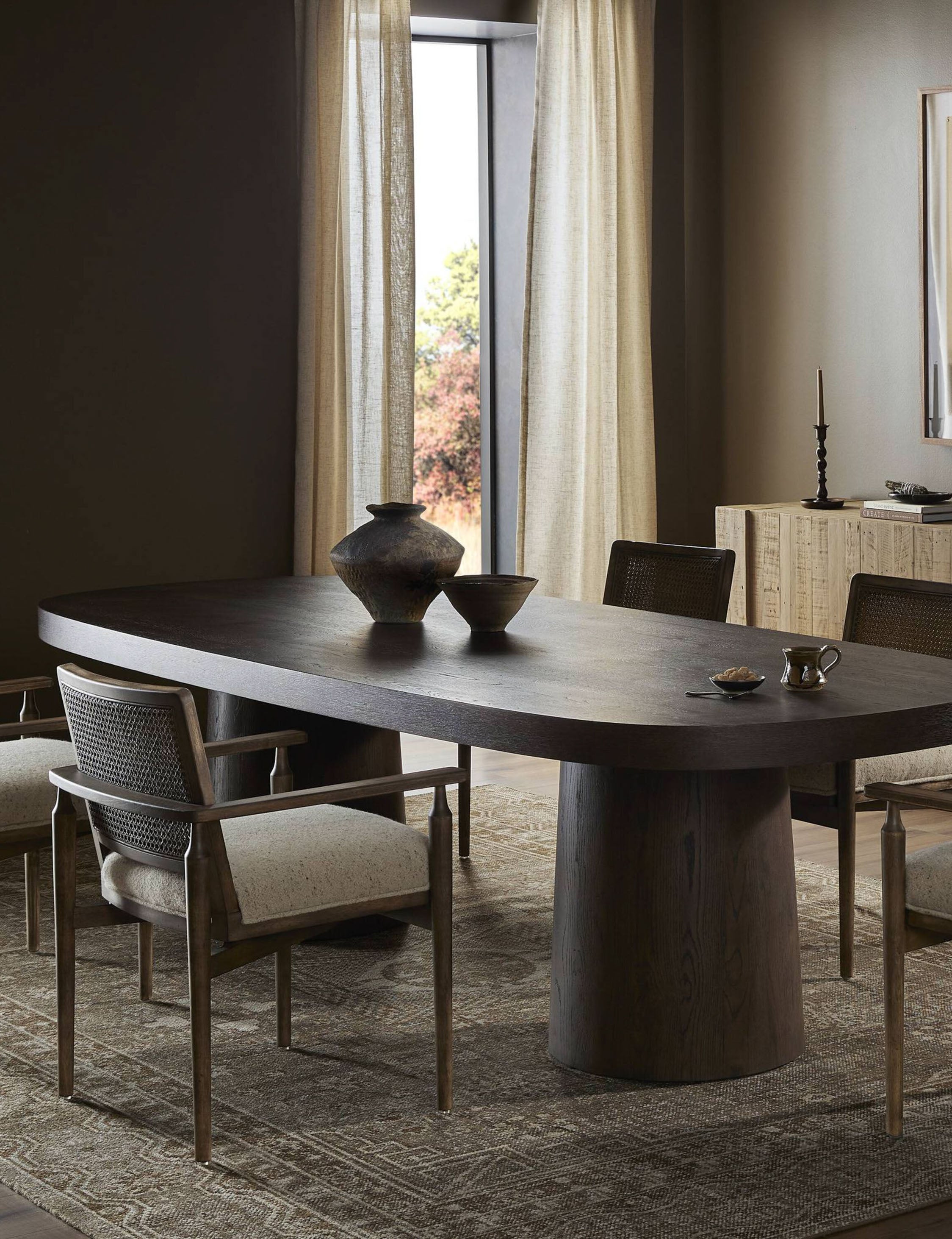 Lulu and Georgia Rosaldo Oval Dining Table – Brown Oak - view 2