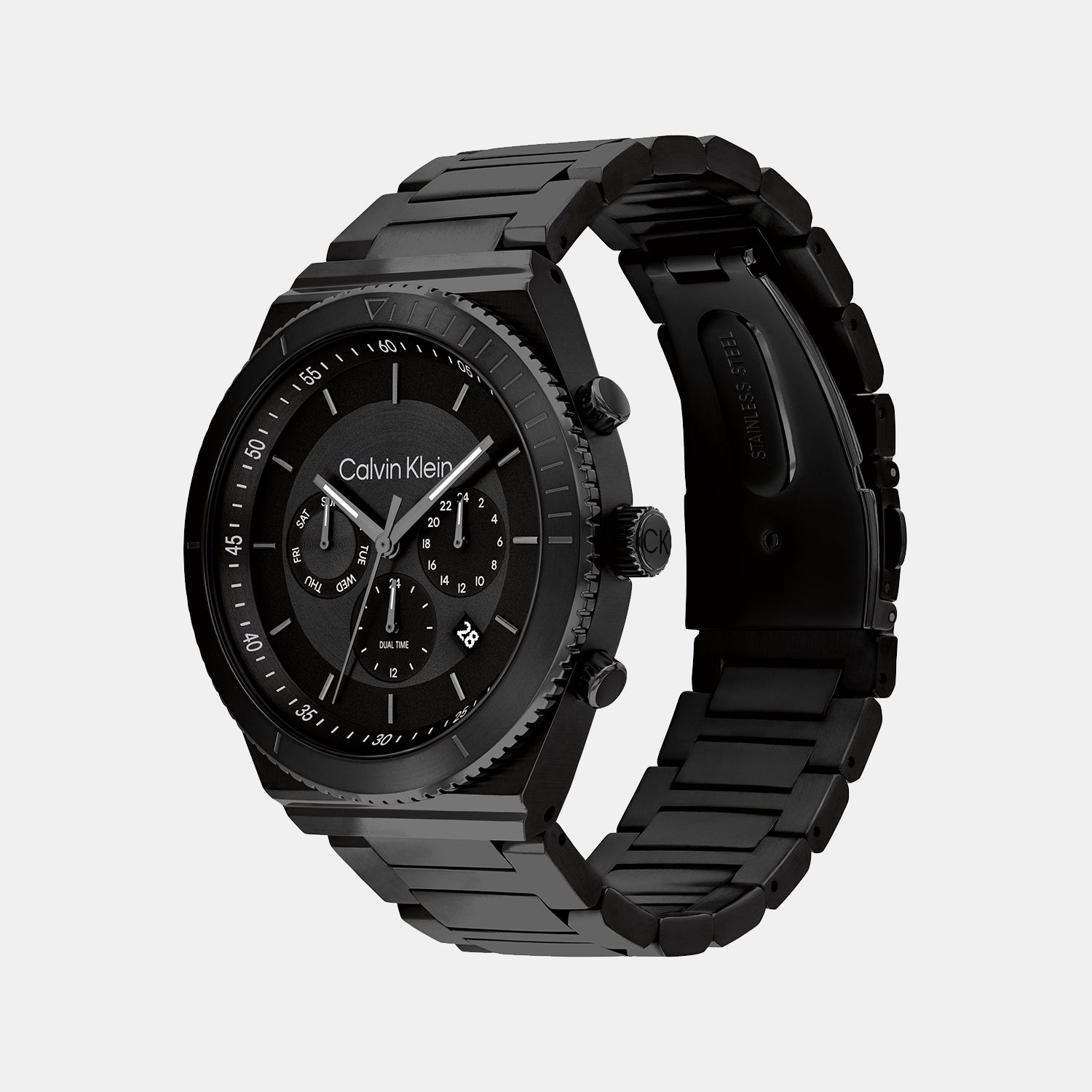 Calvin Klein Ck Fearless Men Quartz Black Dial Chronograph Stainless Steel Watch 25200303 - view 2