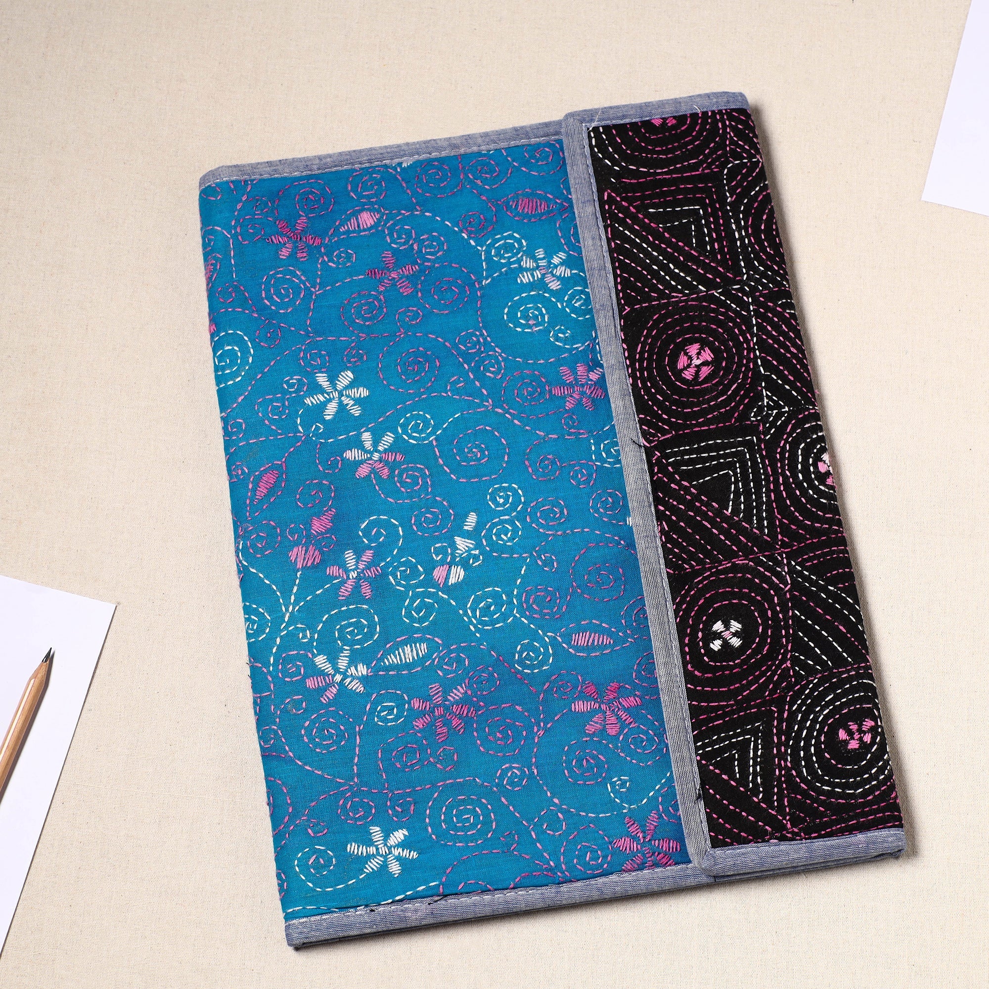 ASALKAAR Bengal Kantha Handcrafted File Folder 55