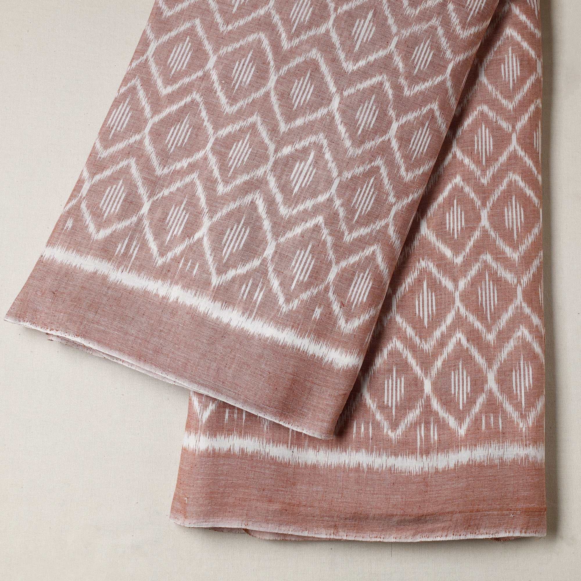 ASHOKA ASSEMBLE - CELEBRATING CRAFTS OF ODISHA Brown - Maniabandha Ikat Weave Handloom Cotton Fabric - view 2