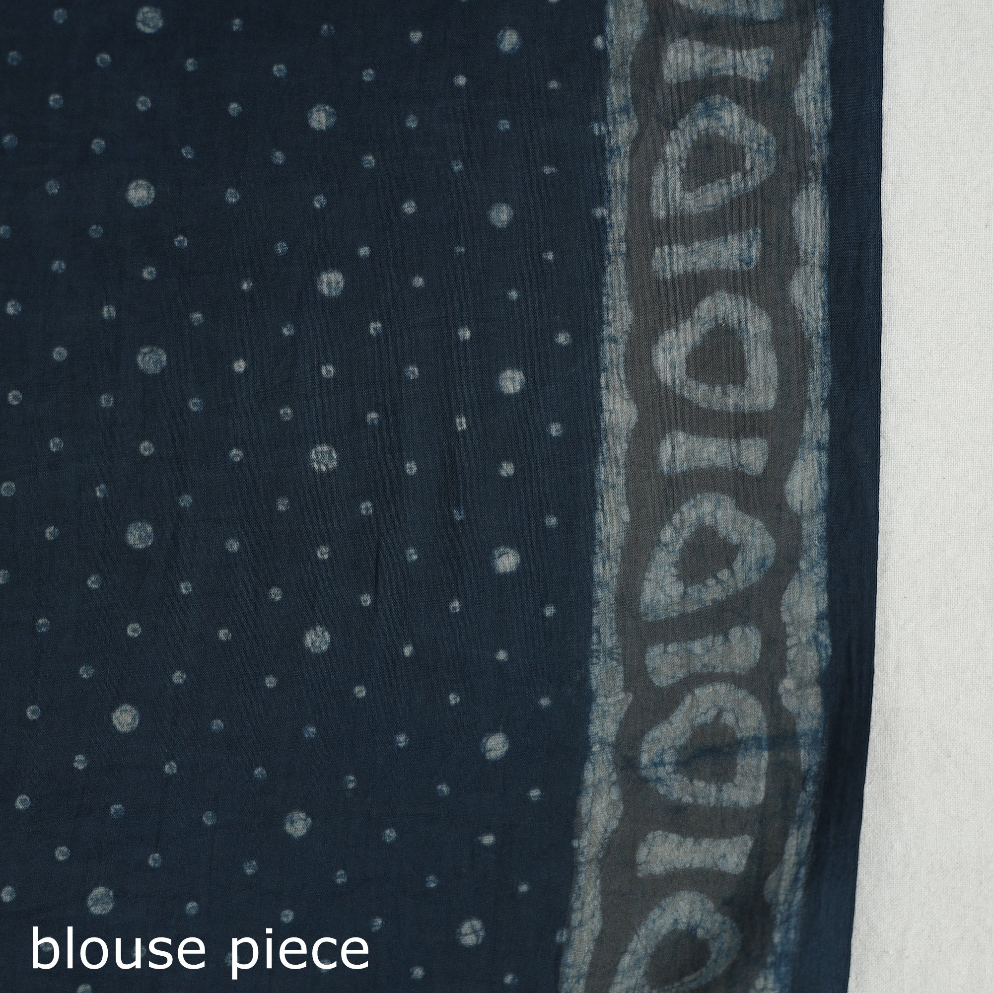 HAVELI CHRONICLES Blue - Akola Hand Block Printed Cotton Saree - view 7