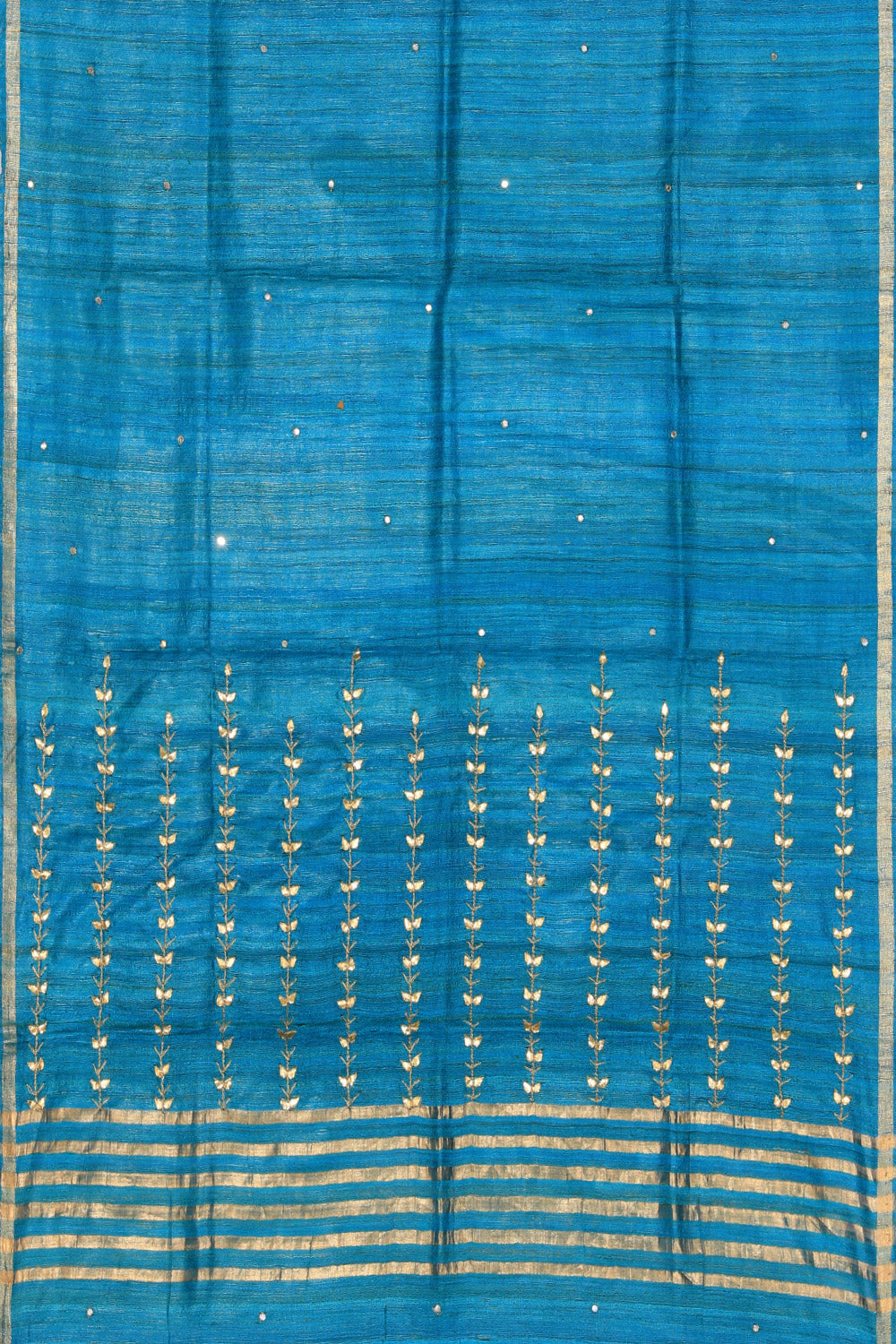 Kalanjali Gota Patti Work Blue Dupatta - view 3