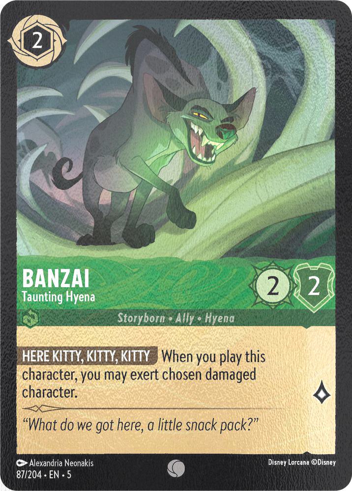 204 shimmering skies – Lorcana Banzai - Taunting Hyena - 87/204 [Shimmering Skies] [Cold Foil]