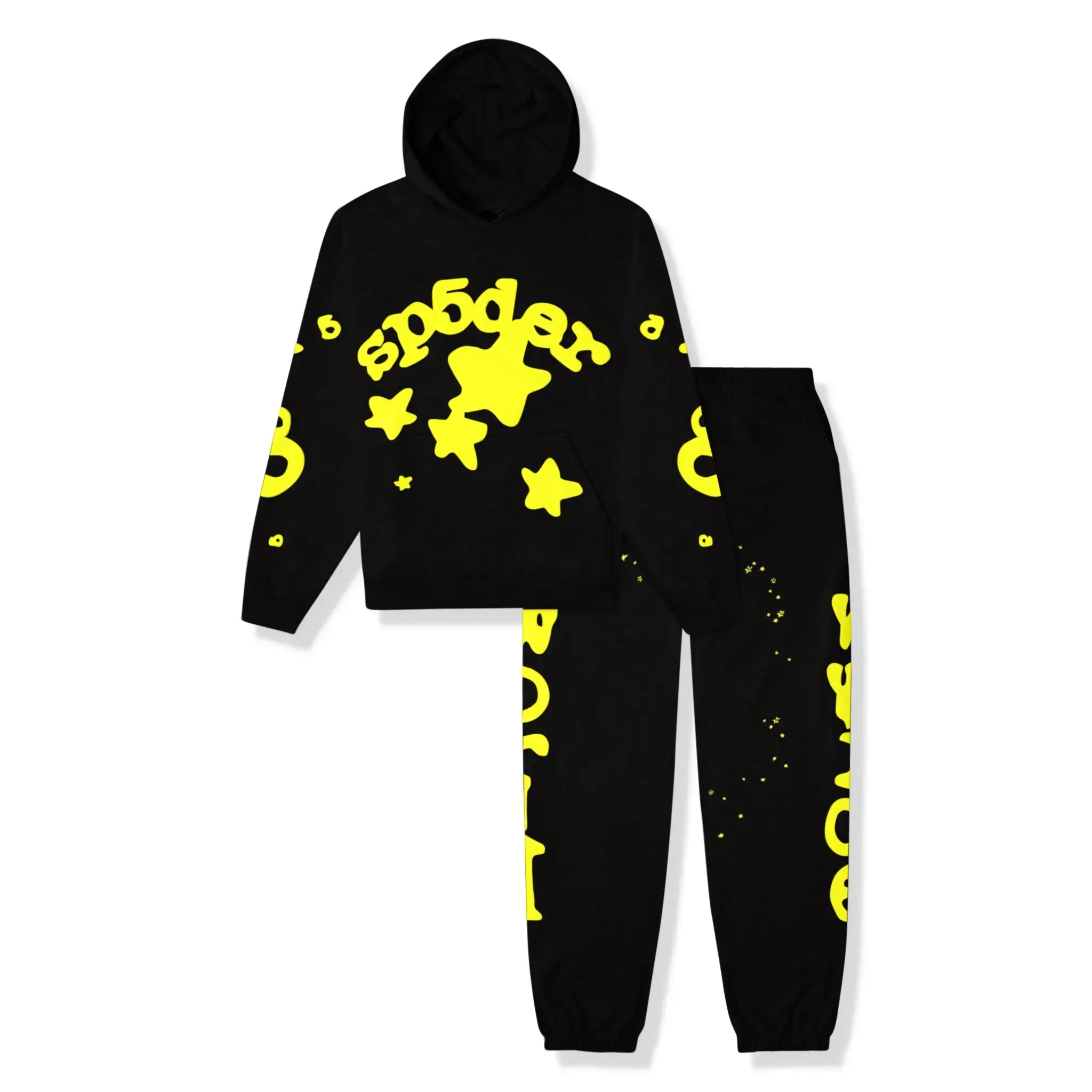 Sp5der Beluga Onyx Yellow Tracksuit – Black