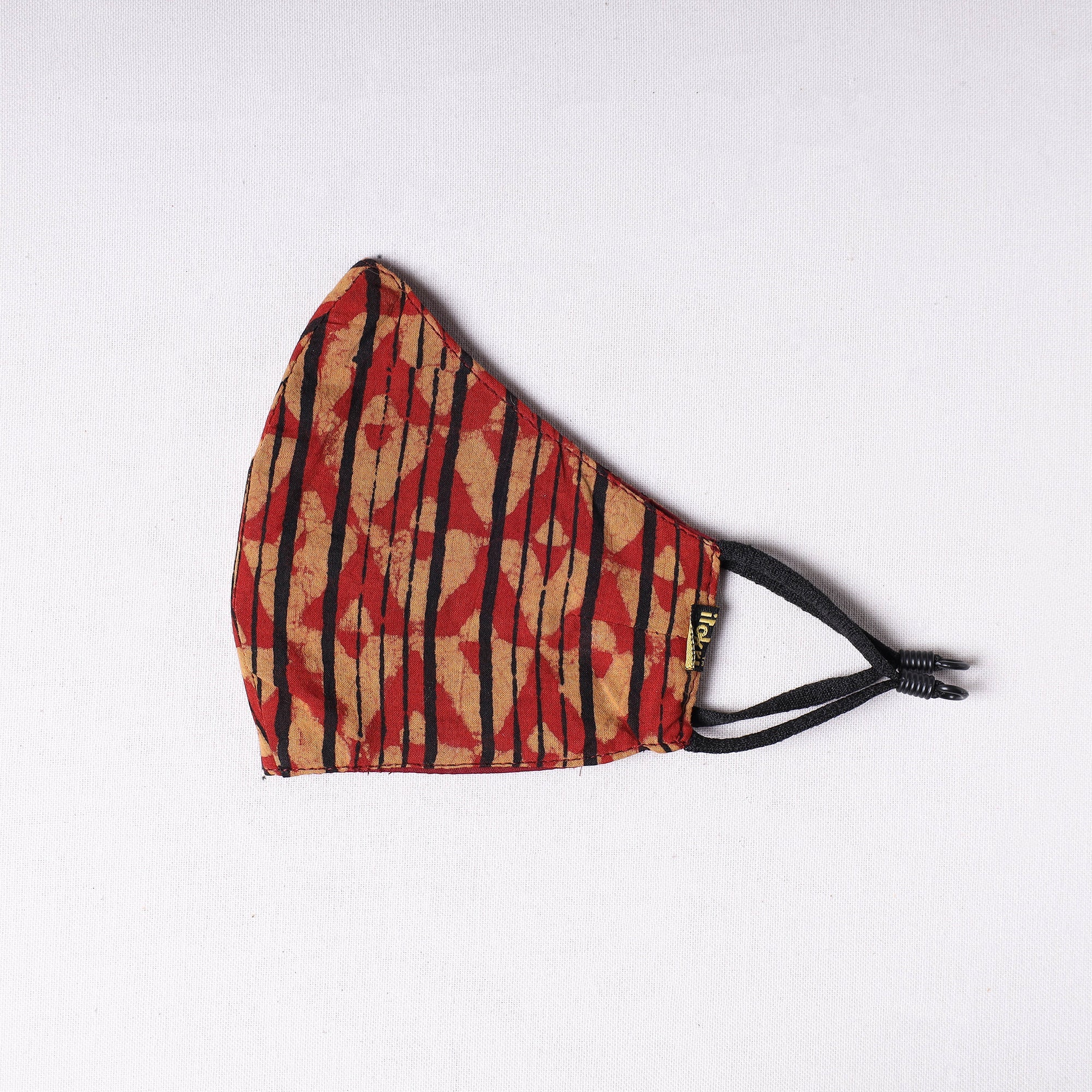JALPARI Akola Block Printed Cotton 3 Layer Snug Fit Face Cover