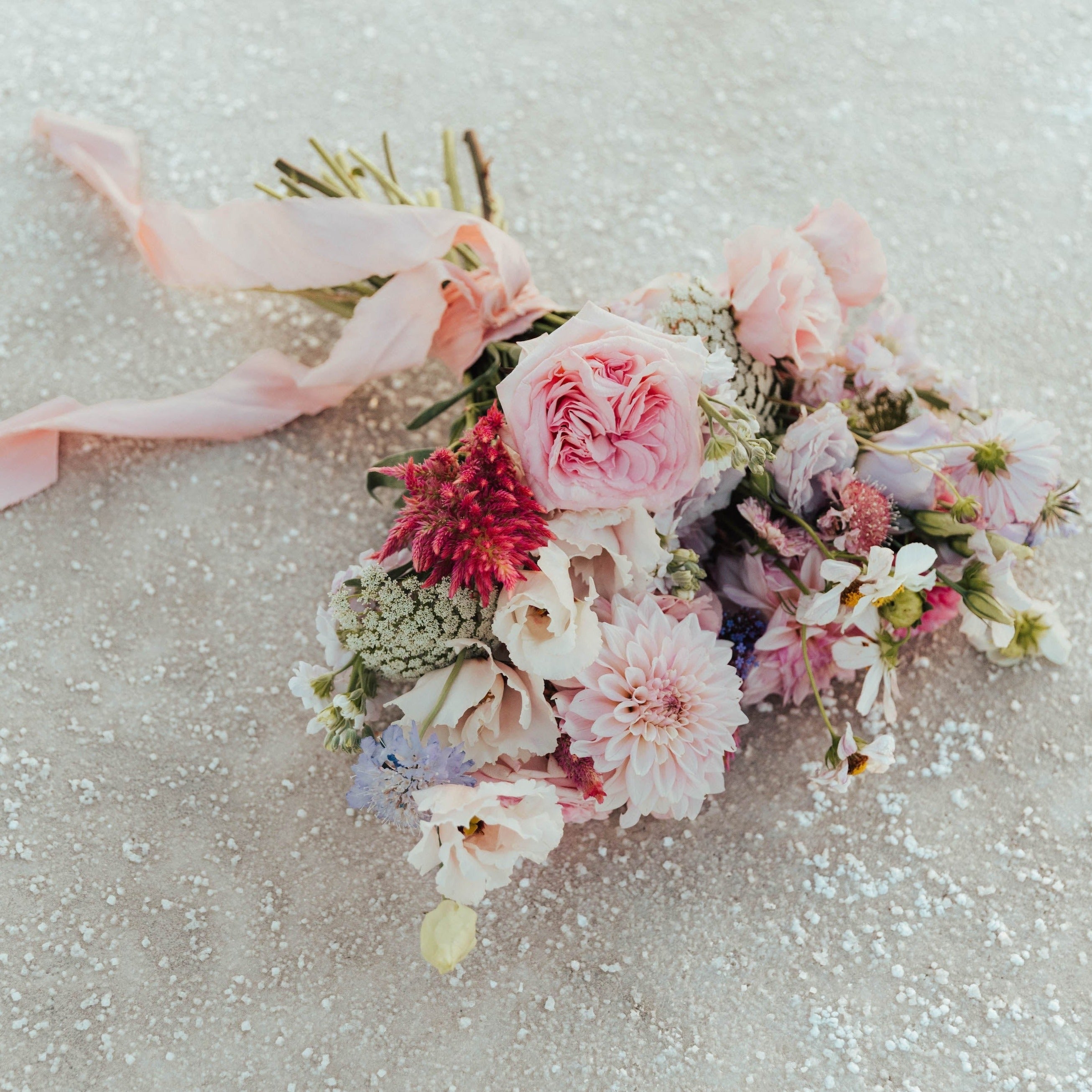 fiftyflowers.com Garden Couture Pink Salt Flats Wedding Editorial - view 5