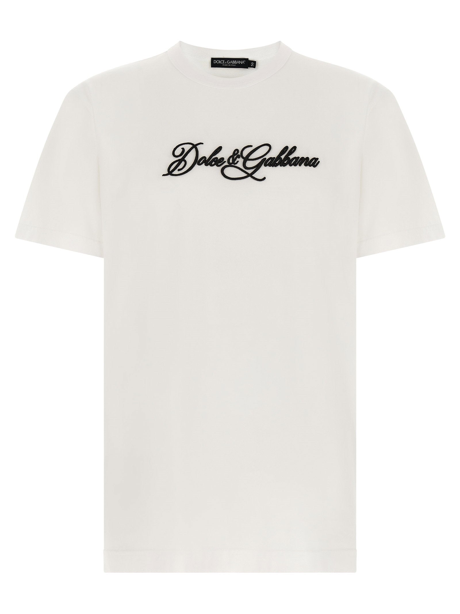 Dolce & Gabbana Logo Embroidery T-shirt – 100% cotton