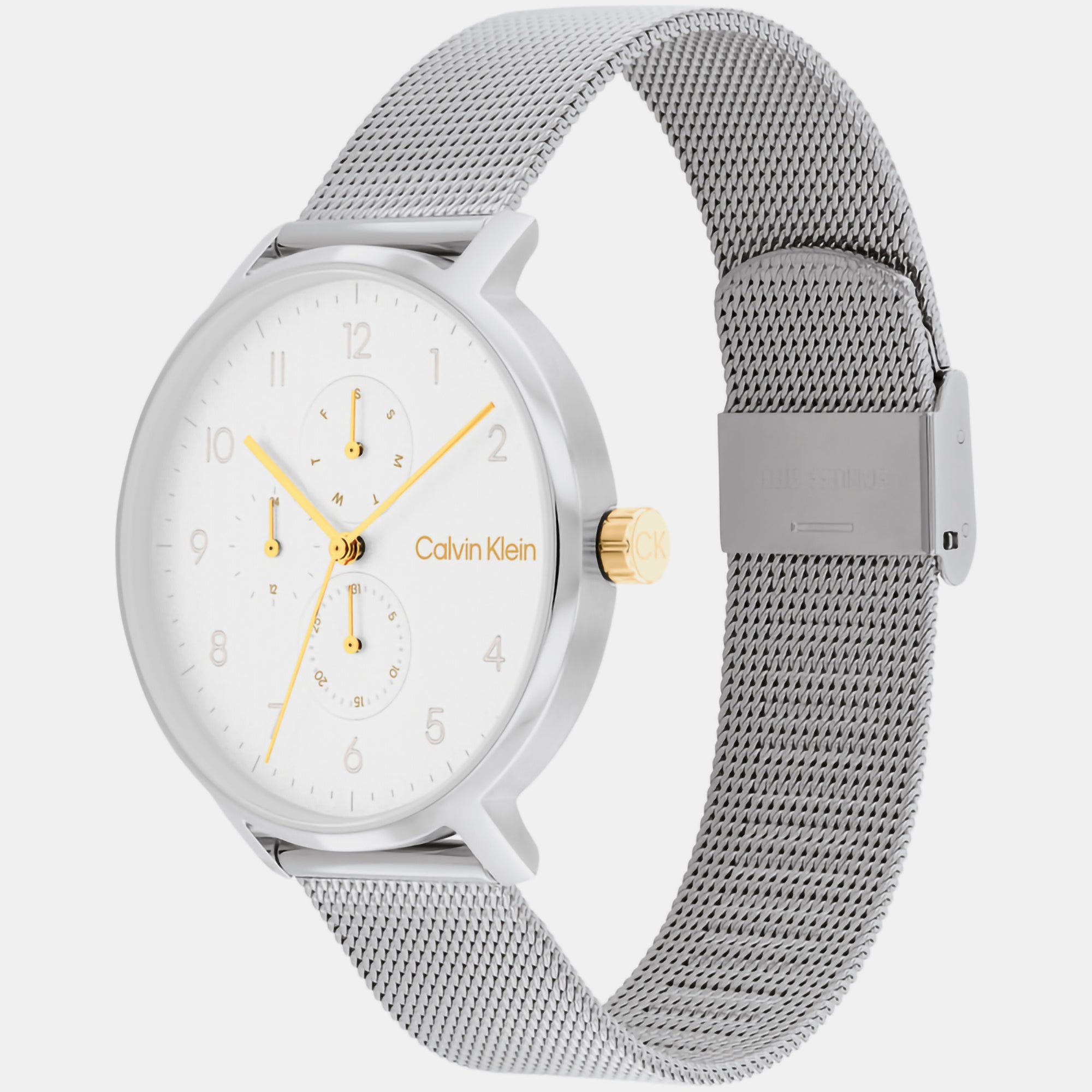 Calvin Klein Ck Stun Unisex Quartz Silver Dial Analog Mesh Watch 25200405 - view 2