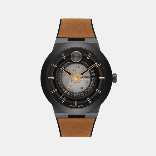 Movado Bold Men Quartz Black Dial Analog Stainless Steel Watch 3600928