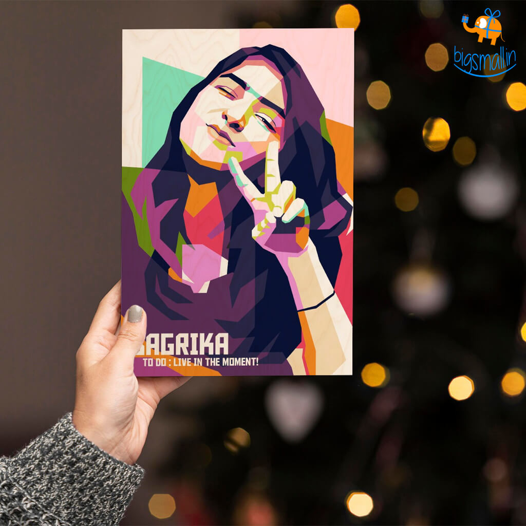 Chitra Chaya Personalized Pop Art Wooden Frame - view 5