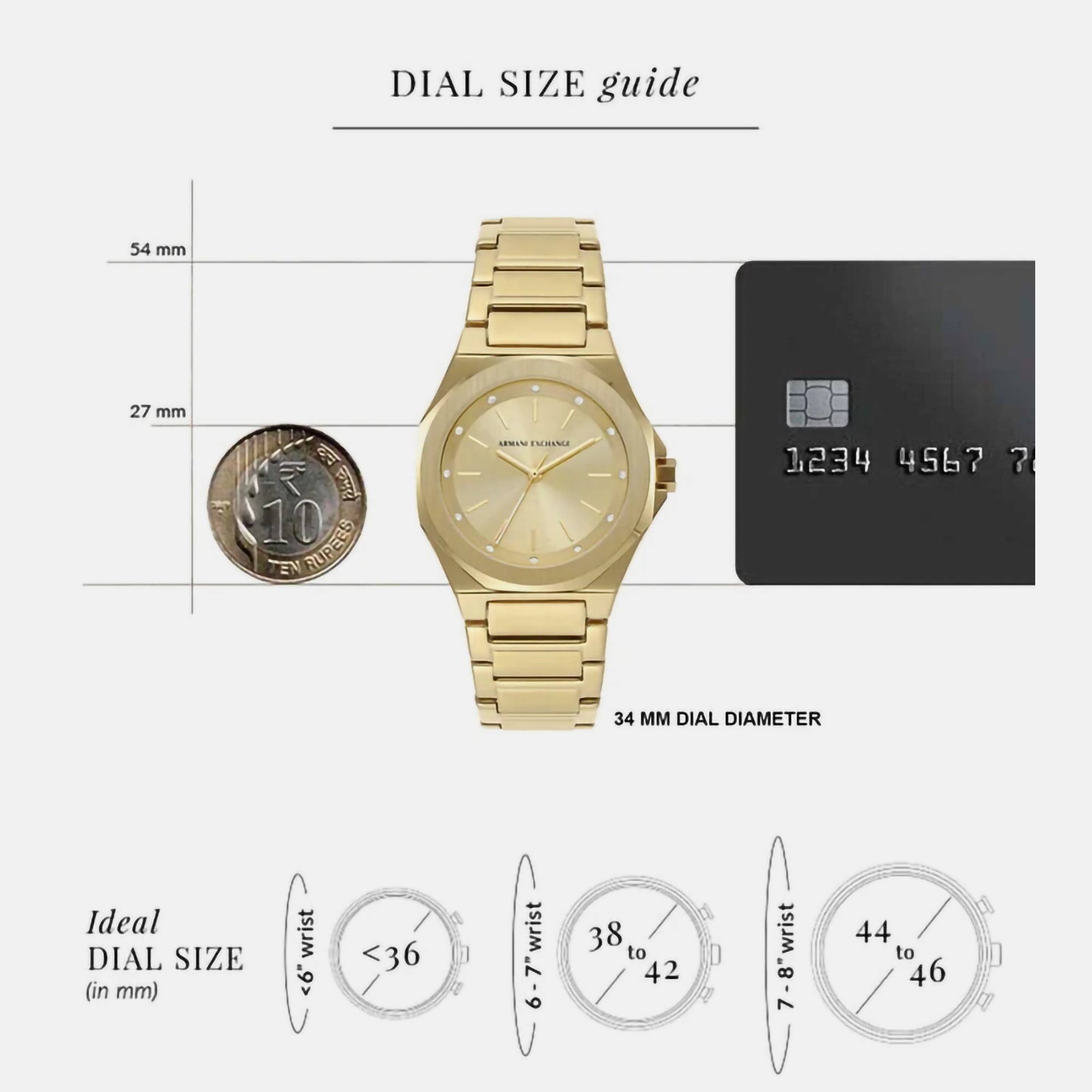 Armani Exchange Andrea Women Quartz Gold Dial Analog Stainless Steel Watch AX4608 - view 8