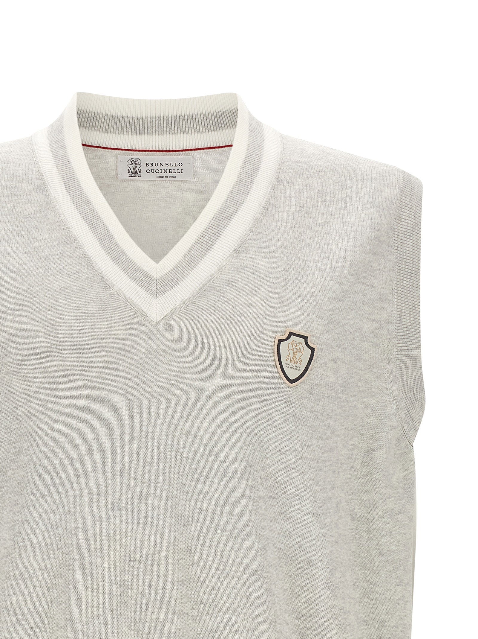 Brunello Cucinelli Heraldic Logo Vest – 100% cotton - view 3