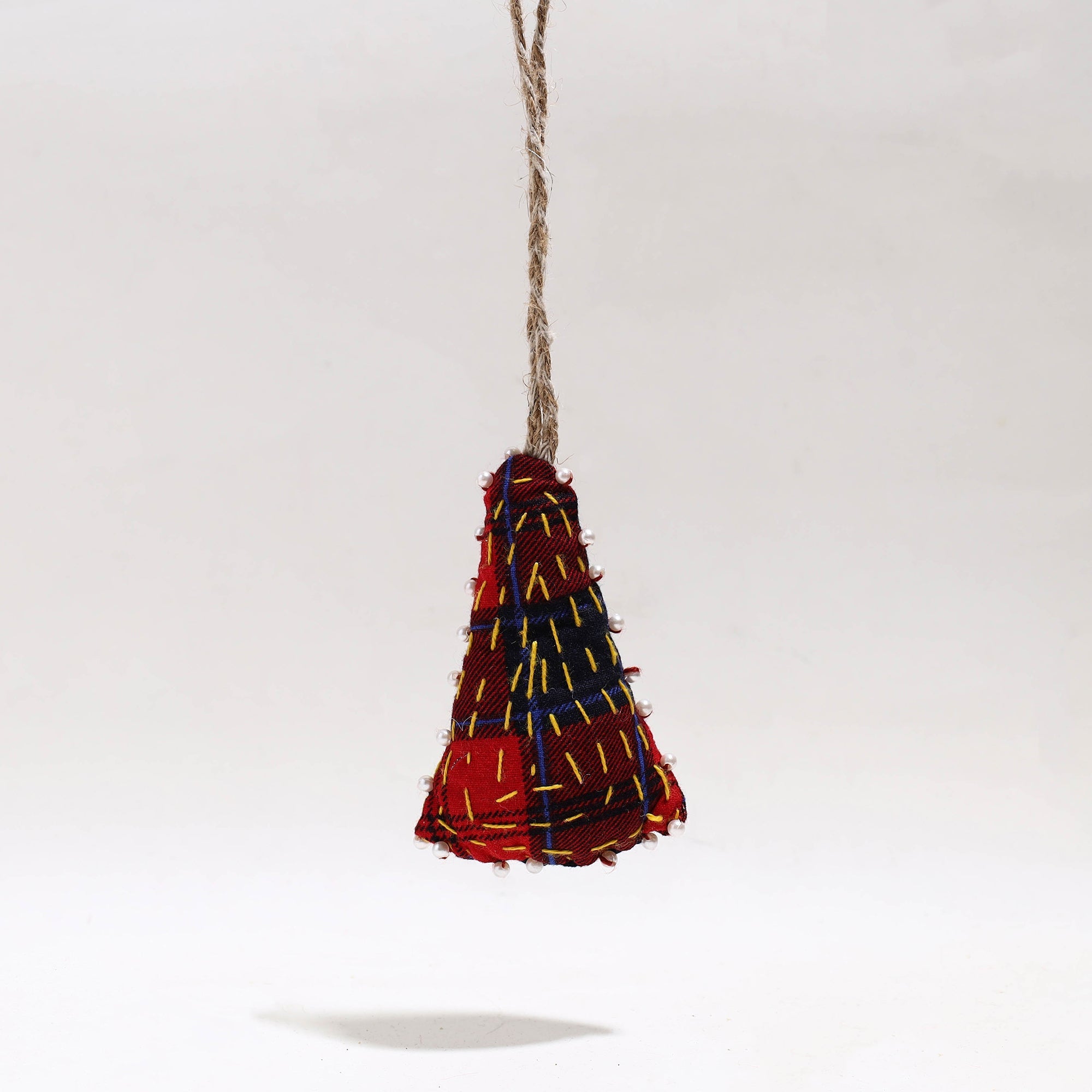 JAN SANDESH Bell - Upcycled Thread & Beadwork X-Mas Decor Hanging 16 - view 2