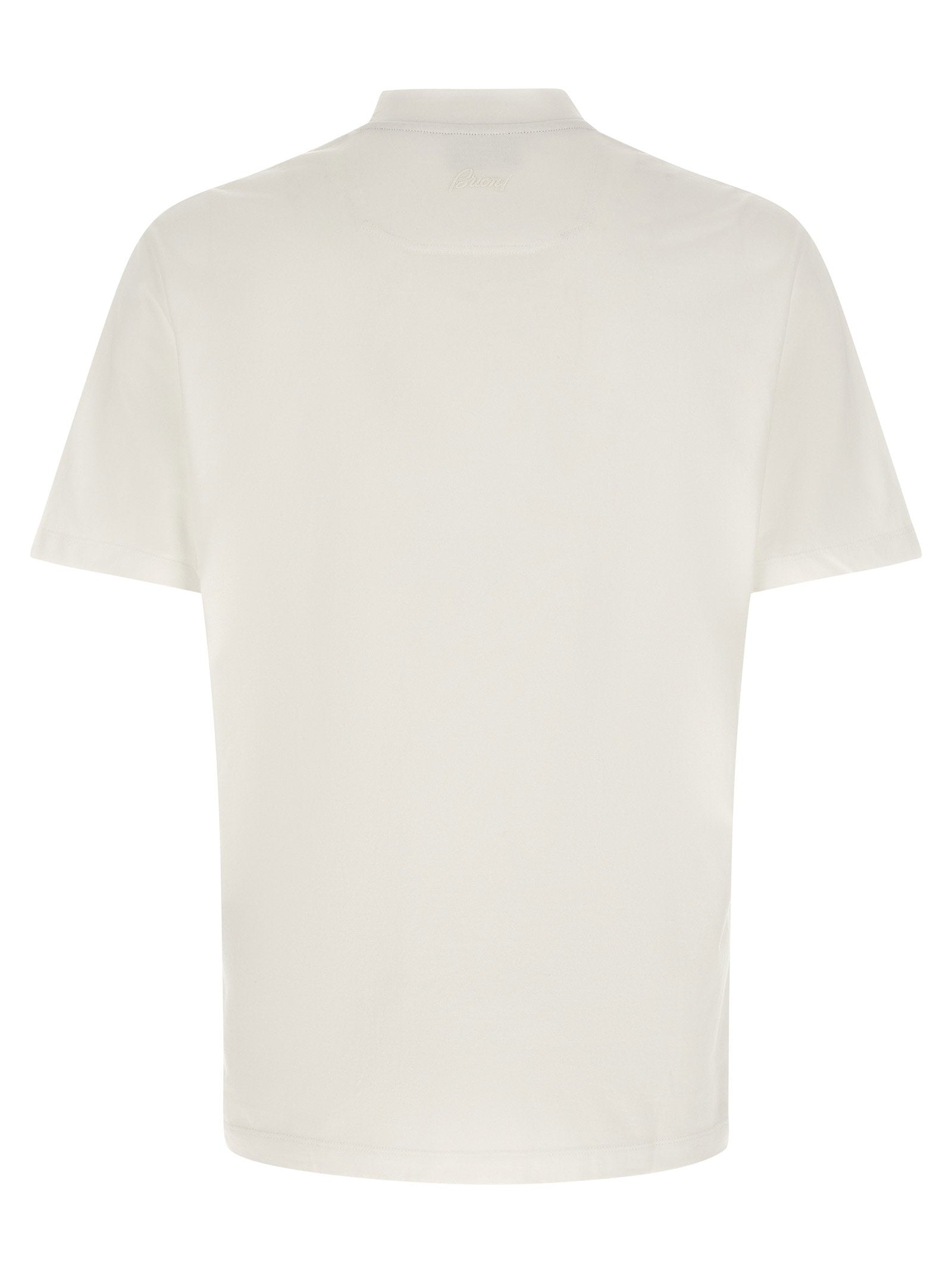 Brioni Logo Embroidery T-shirt – 100% cotton - view 2